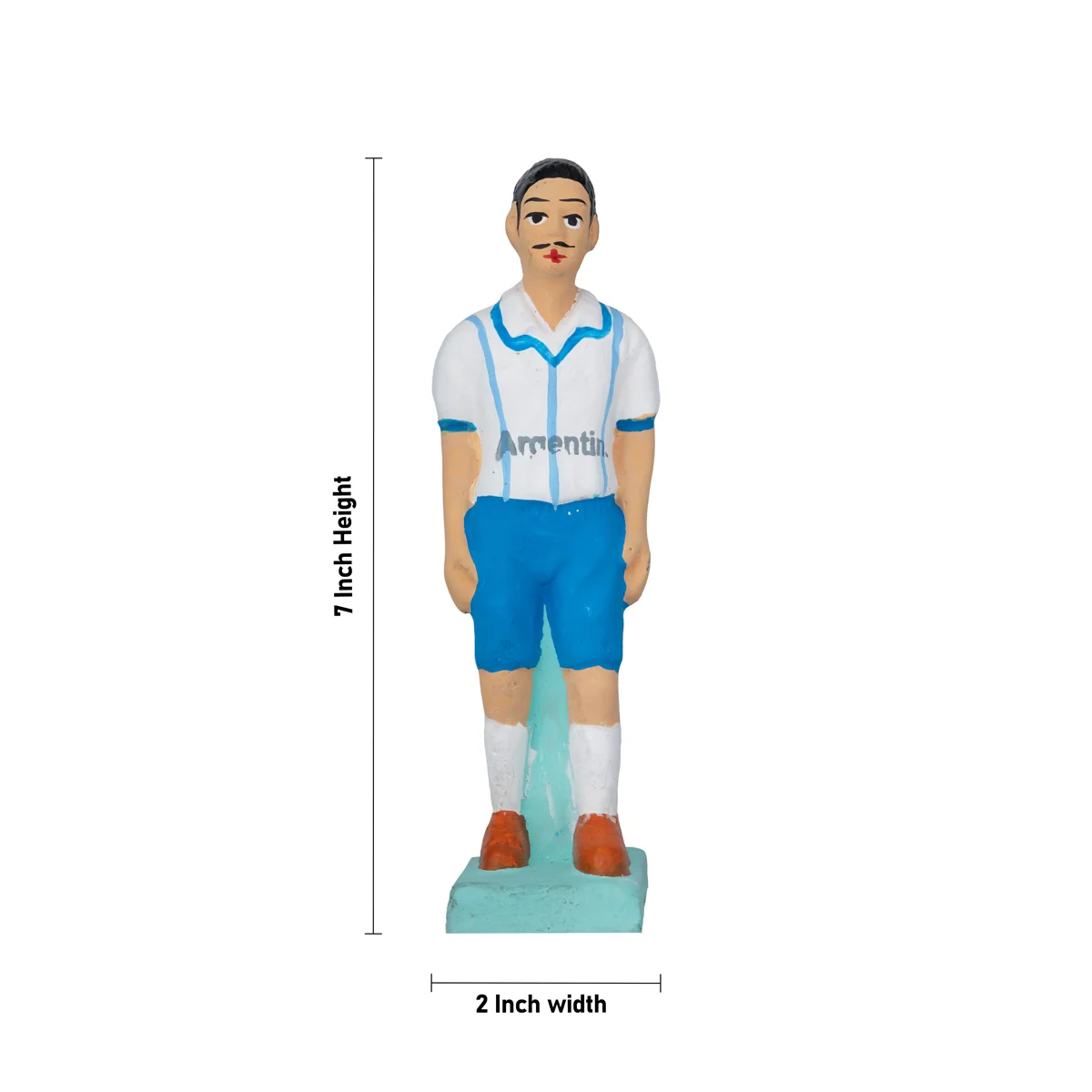 Football Game Clay Golu Bommai Set - 7 x 2 Inches | Giri Golu Doll/ Navaratri Golu Bomma/ Gombe/ Bommai - Image 16
