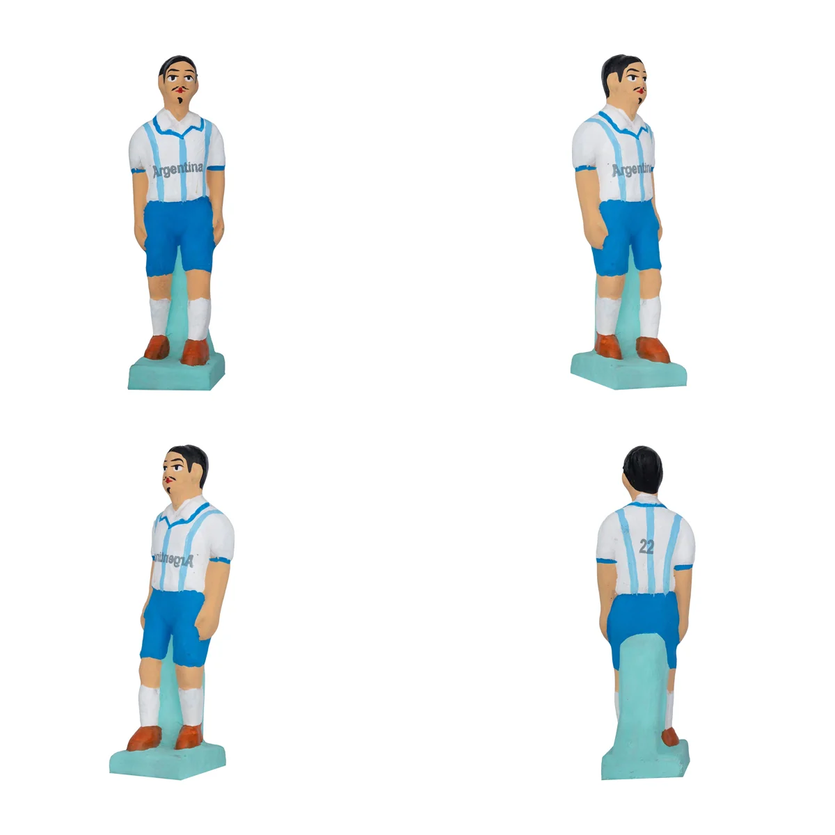 Football Game Clay Golu Bommai Set - 7 x 2 Inches | Giri Golu Doll/ Navaratri Golu Bomma/ Gombe/ Bommai - Image 9