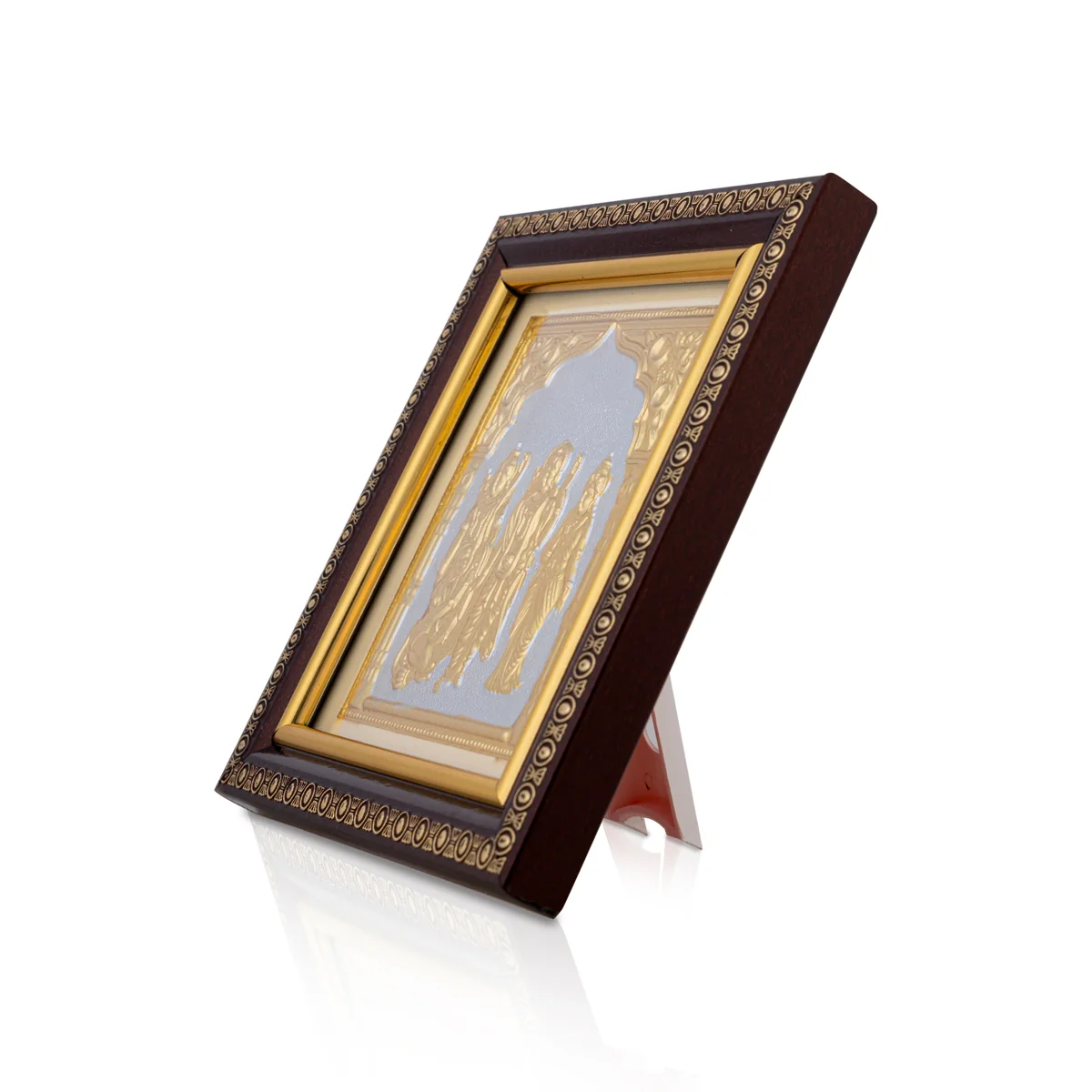 Ram Darbar Murti Design Photo Frame - 5 x 5 Inches | Gold Foil Wall Picture Frame For Home Decor & Gifting - Image 3