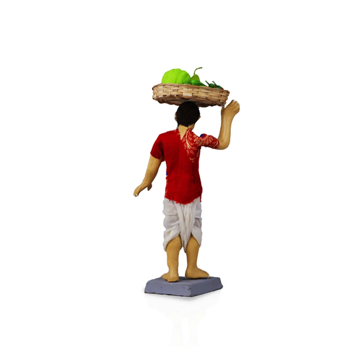 Fruits & Vegetable Seller Clay Golu Bommai - 8 Inches | Giri Golu Doll/ Navaratri Golu Bomma/Gombe/Bommai - Image 5