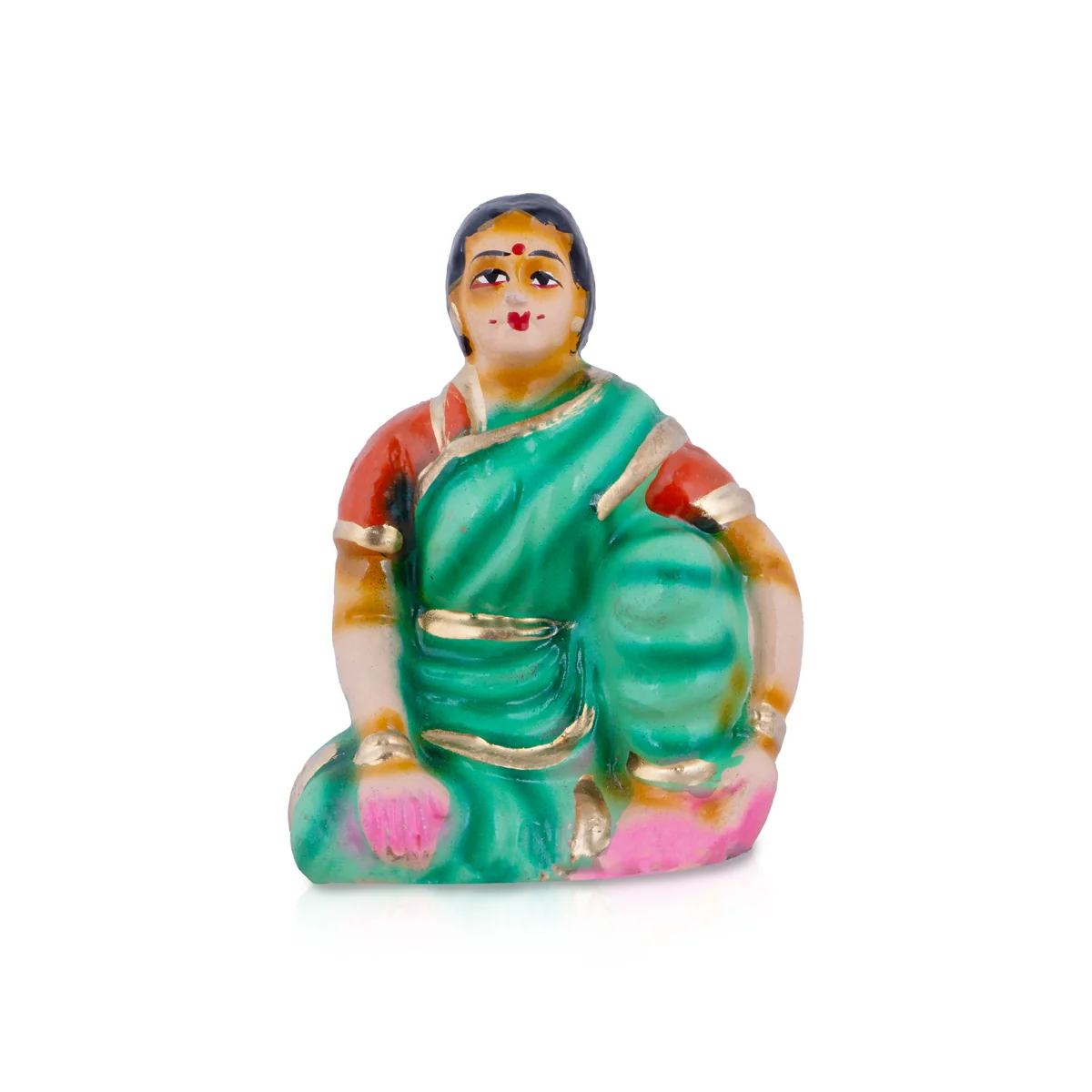 Fruits Vendor Clay Golu Bommai Set - 5 Inches | Giri Golu Doll/ Navaratri Golu Bomma/Gombe/Bommai - Image 2