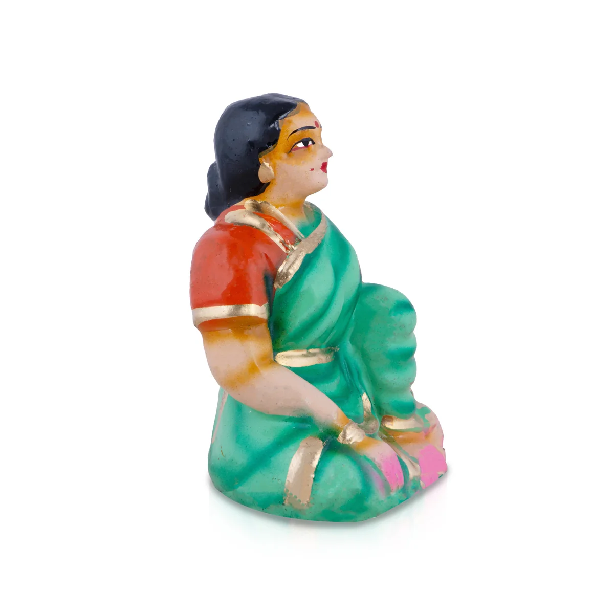 Fruits Vendor Clay Golu Bommai Set - 5 Inches | Giri Golu Doll/ Navaratri Golu Bomma/Gombe/Bommai - Image 3