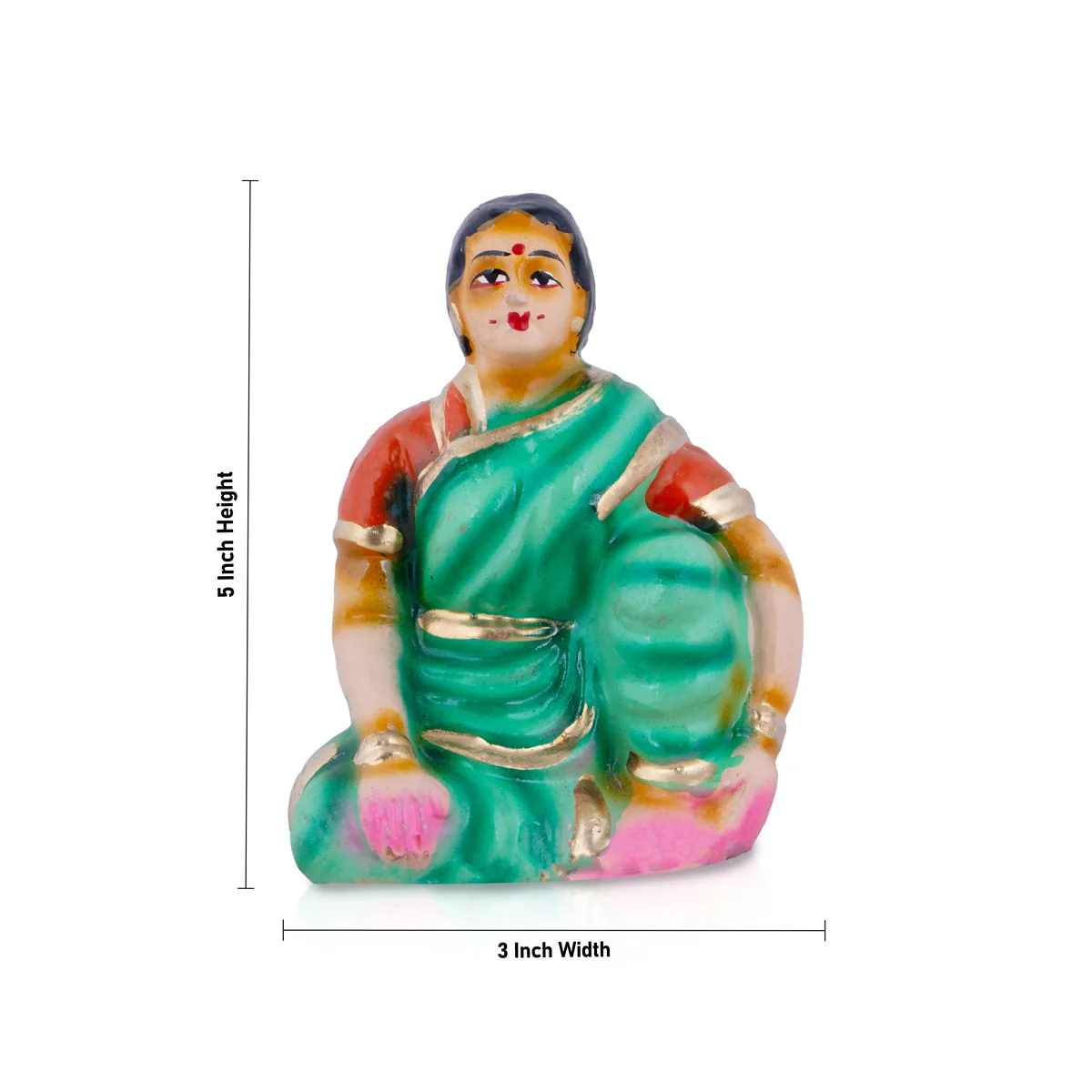 Fruits Vendor Clay Golu Bommai Set - 5 Inches | Giri Golu Doll/ Navaratri Golu Bomma/Gombe/Bommai - Image 8