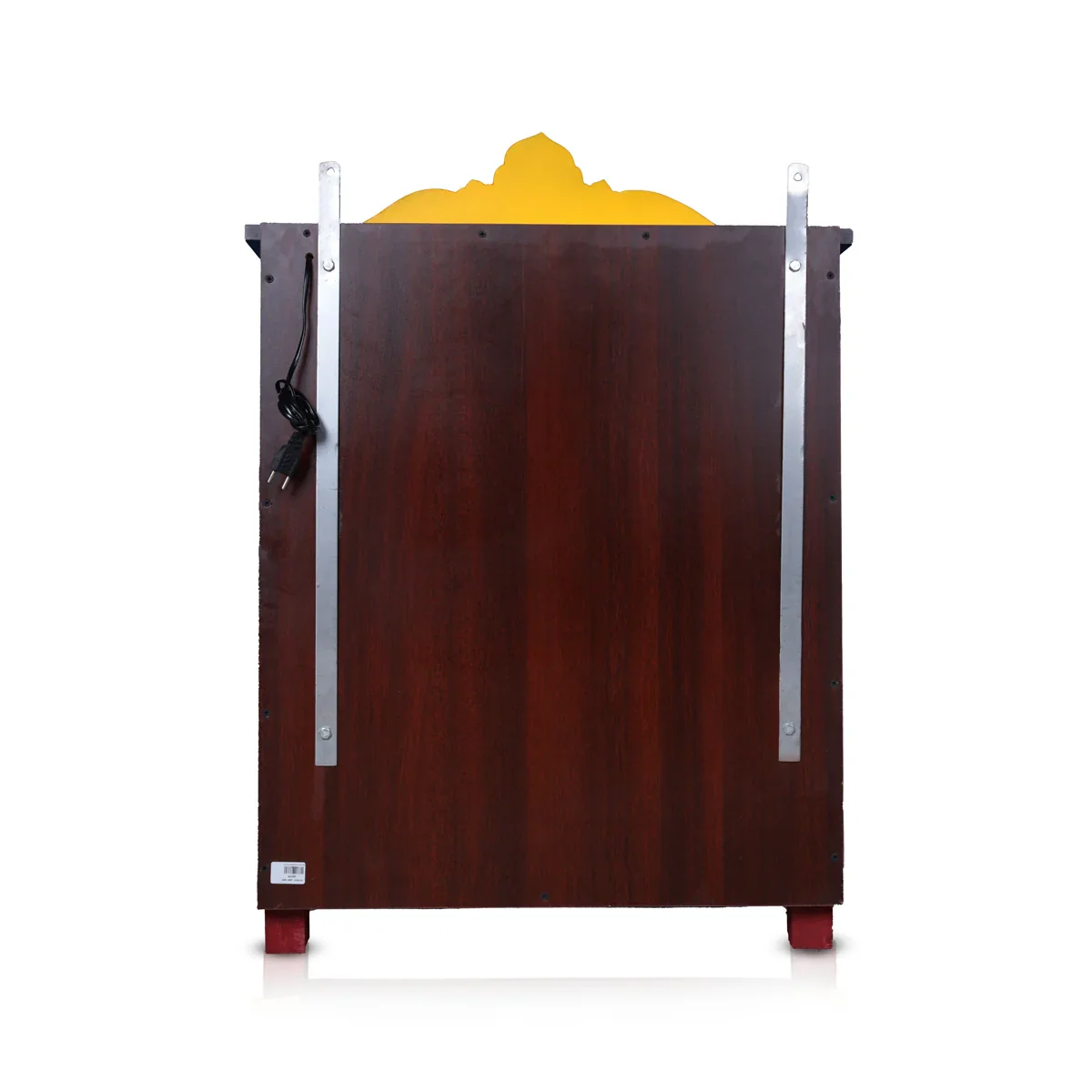 Pooja Mandir With Doors - 38 x 25 Inches | Bell With Leg Wooden Temple/ Wooden Mandir/ Puja Stand for Home - Image 5