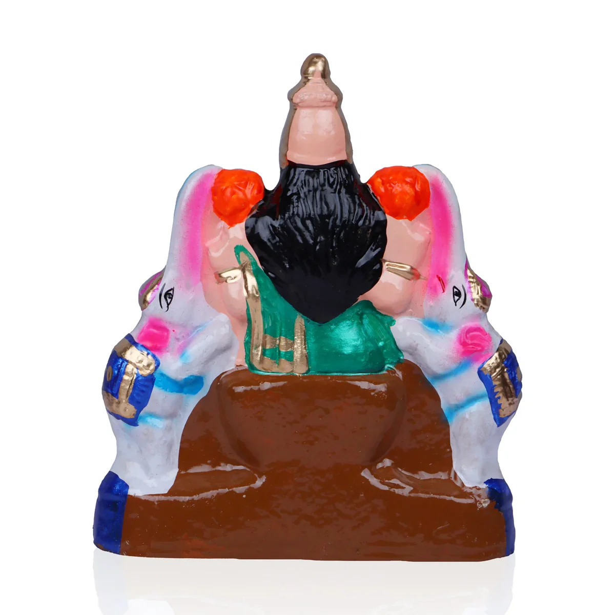 Gajalakshmi Clay Golu Bommai - 10 x 7.5 Inches | Giri Golu Doll/ Navaratri Golu Bomma/Gombe/Bommai - Image 4