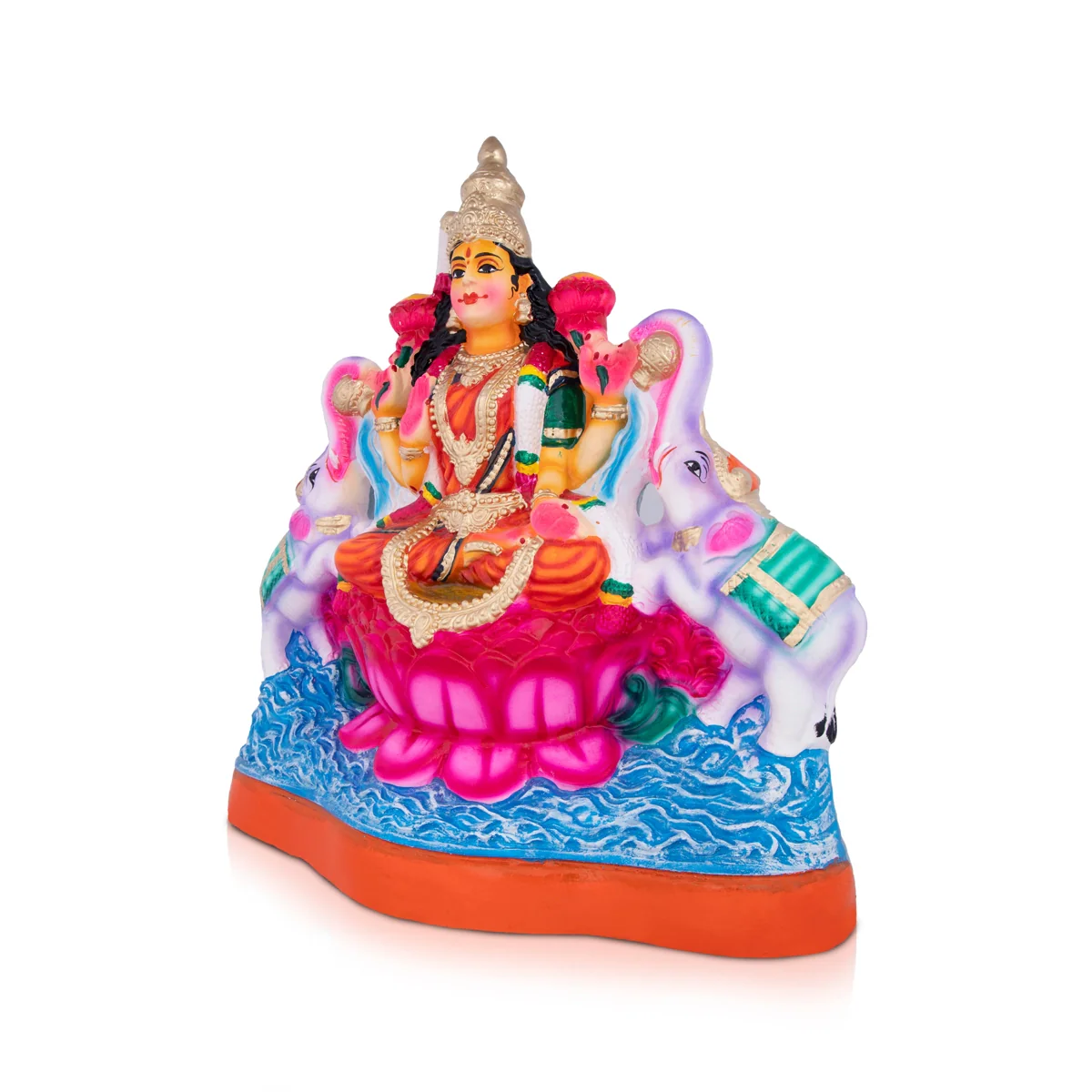 Gajalakshmi Paper Mache Golu Bommai - 15 x 16 Inches | Giri Golu Doll/ Navaratri Golu Bomma/Gombe/Bommai - Image 2