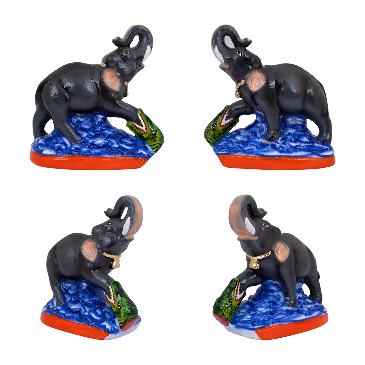Gajendra Moksham Clay Golu Bommai Set - 10 X 16 Inches | Giri Golu Doll/ Navaratri Gombe/ Navratri Décor - Image 3