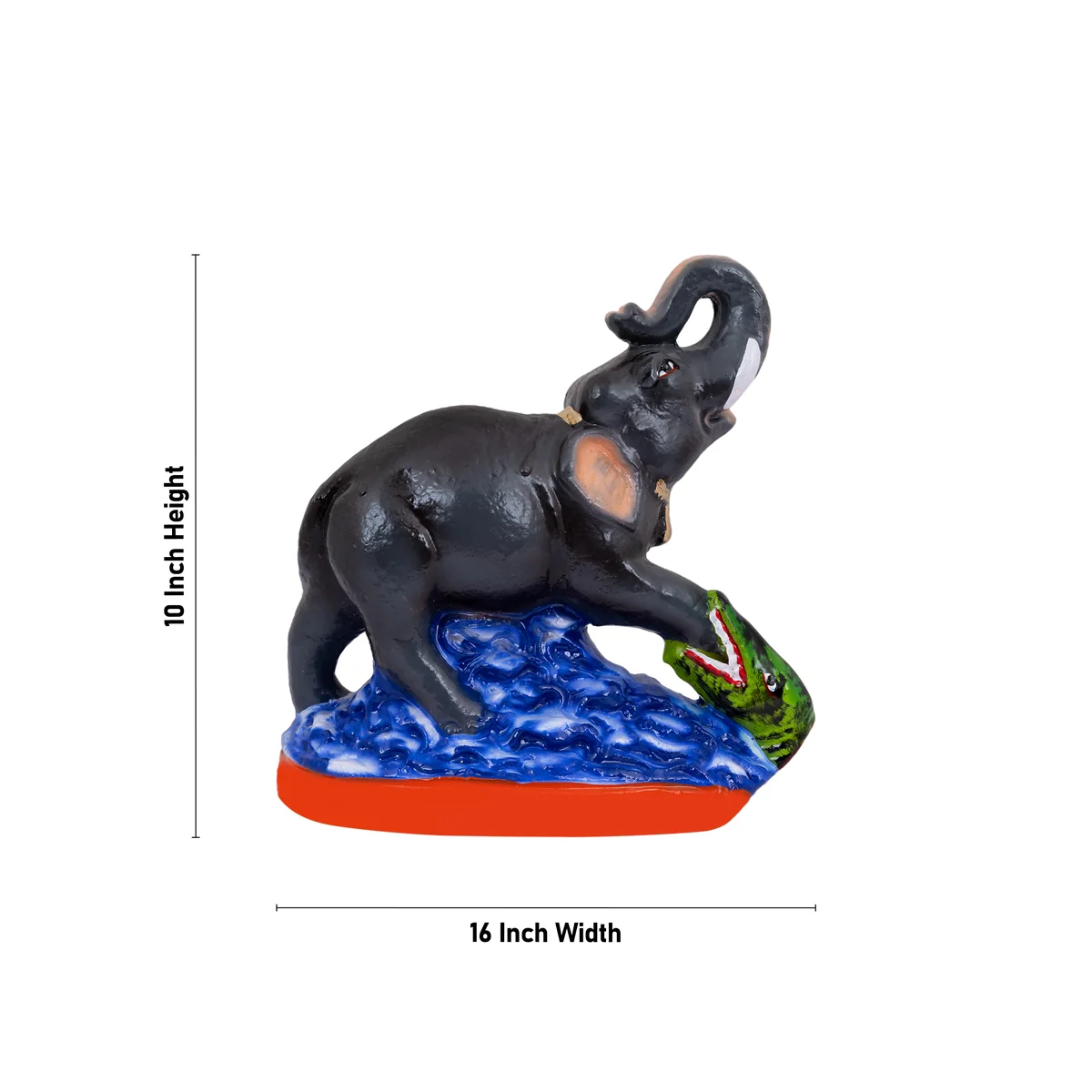 Gajendra Moksham Clay Golu Bommai Set - 10 X 16 Inches | Giri Golu Doll/ Navaratri Gombe/ Navratri Décor - Image 5