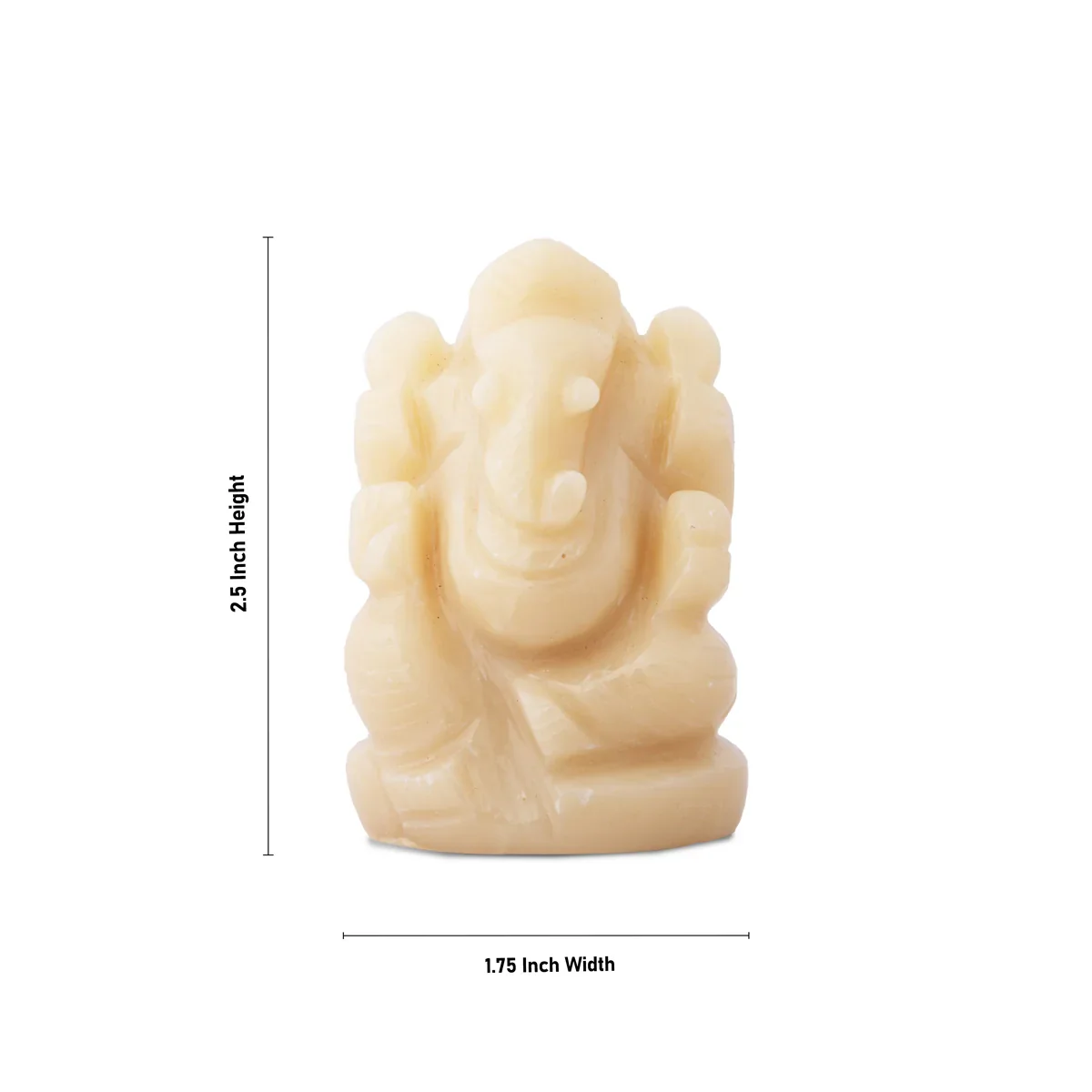 Ganapati Idol - 2.5 x 1.75 Inches | Opel Vinayaka Statue/ Ganesha Statue for Pooja/ 125 Gms Approx - Image 5