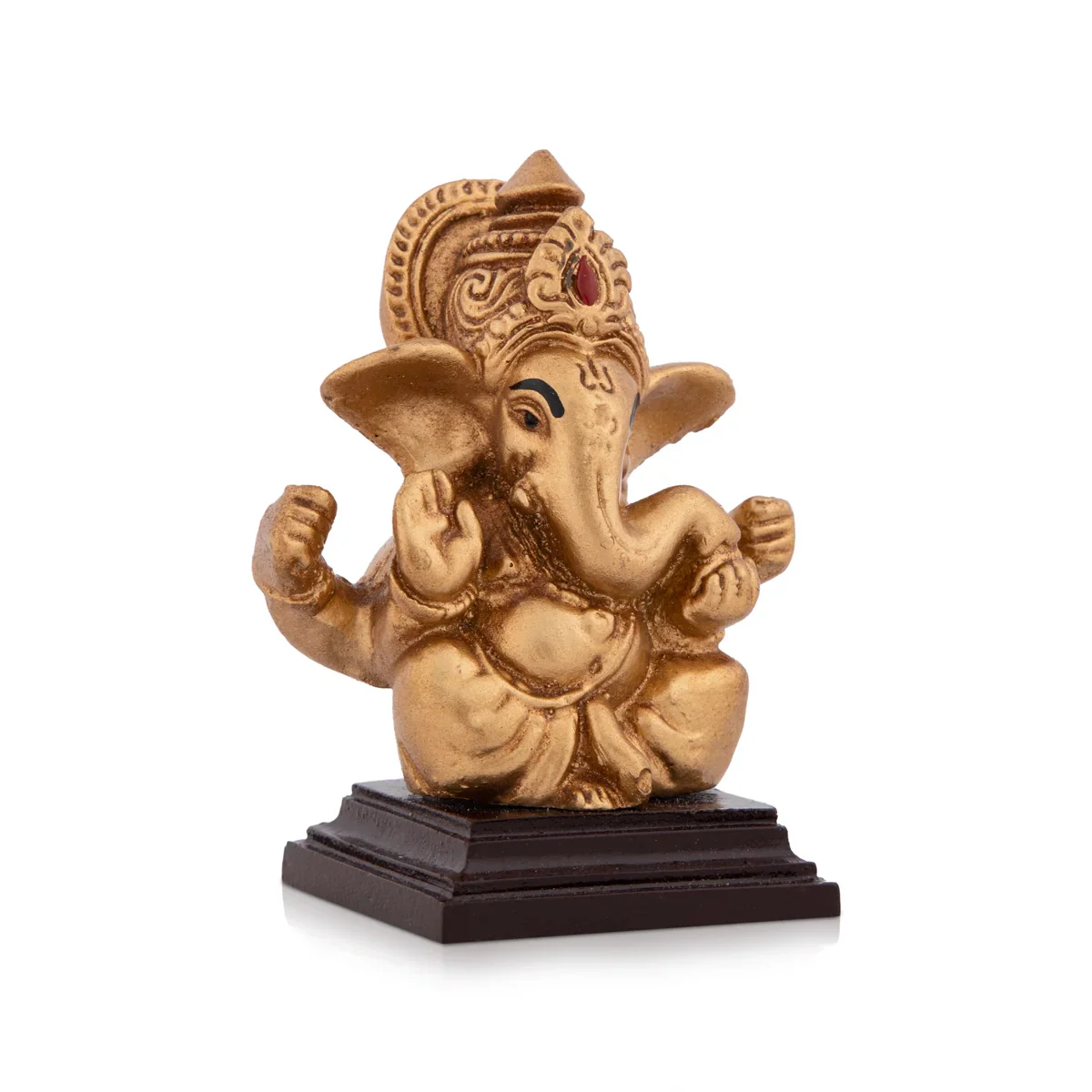 Ganapati Idol - 3 x 2.5 Inches | Resin Statue/ Vinayaka Statue/ Ganesha Statue for Home - Image 3