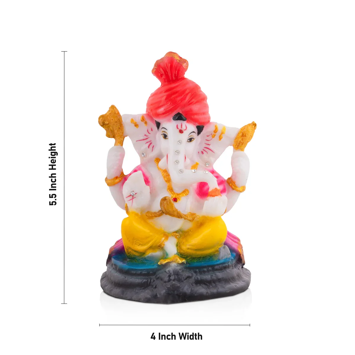 Ganapati Idol - 5.5 x 4 Inches | Vinayaka Statue/ Ganesha Idol for Home - Image 5