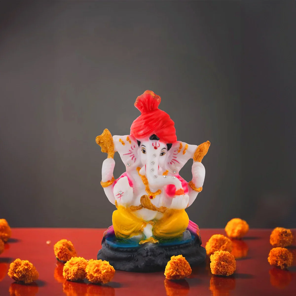 Ganapati Idol - 5.5 x 4 Inches | Vinayaka Statue/ Ganesha Idol for Home - Image 6