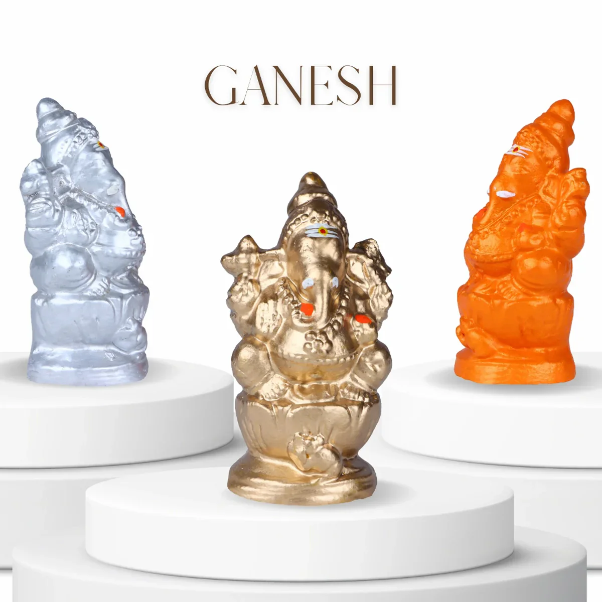 Ganapati Clay Golu Bommai - 6 x 3 Inches | Giri Golu Doll/ Navaratri Golu Bomma/Gombe/Bommai - Image 14