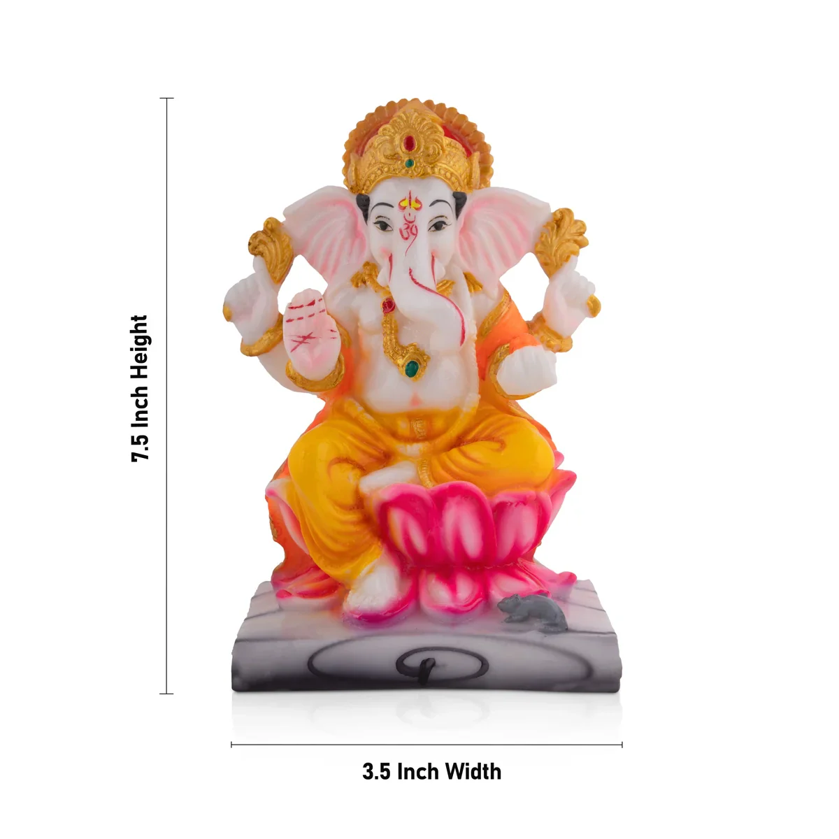 Ganapati Idol - 7.5 x 3.5 Inches | Vinayaka Statue/ Ganesha Idol for Home - Image 5
