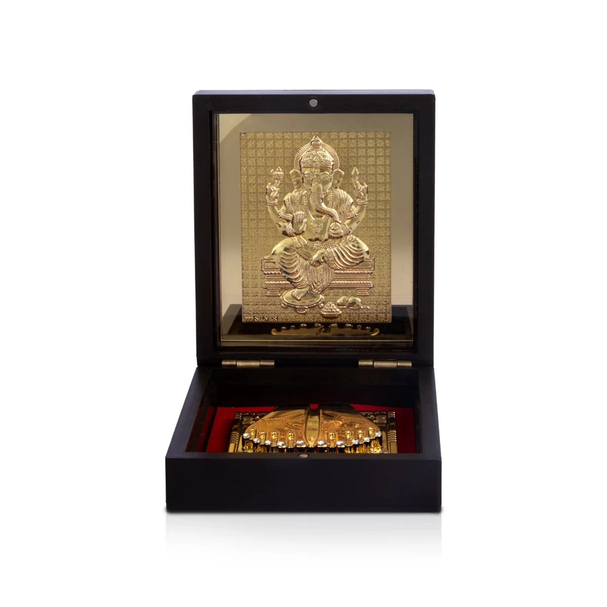 Ganesh Design Pooja Box - 1.5 X 4 X 4.5 Inches | Charan Paduka Box/ Puja Box For Pooja And Gifting - Image 3