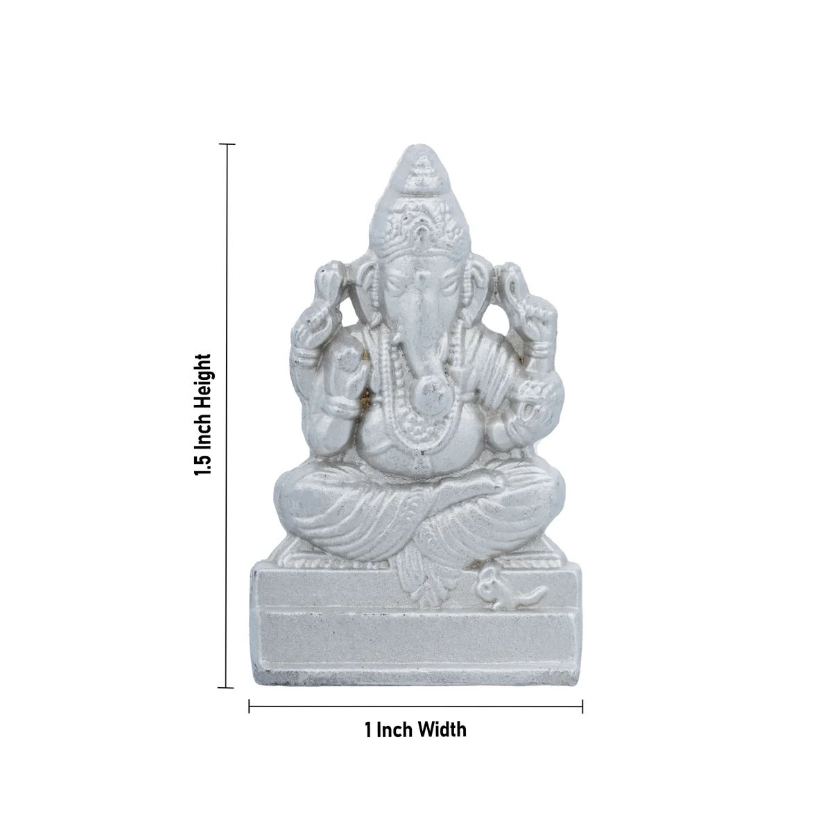 Ganesh Murti - 1.5 x 1 Inches | Mercury Statue/ Vinayaka Idol/ Ganpati Murti for Pooja/ 40 Gms Approx - Image 6