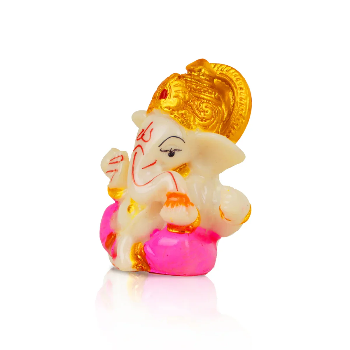 Ganesh Murti - 2.5 x 2.5 Inches | Marble Dust Idol/ Ganapati Murti/ Vinayagar Statue for Pooja - Image 3