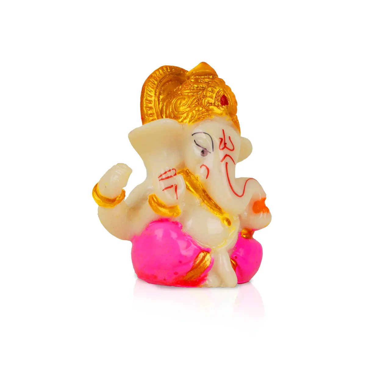Ganesh Murti - 2.5 x 2.5 Inches | Marble Dust Idol/ Ganapati Murti/ Vinayagar Statue for Pooja - Image 4