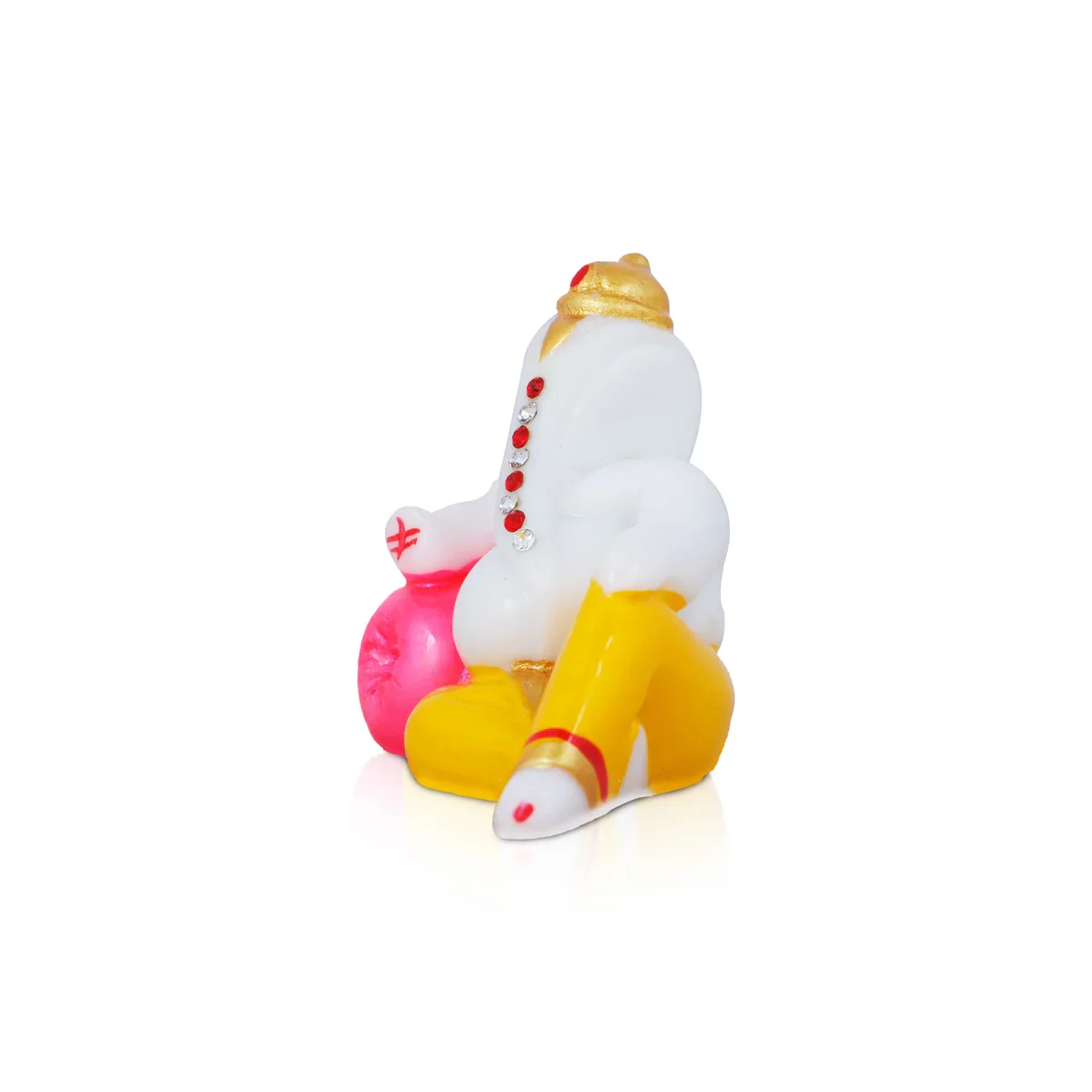 Ganesh Murti - 2.5 x 2 Inches | Vinayagar Statue/ Murble Dust Statue for Pooja - Image 2