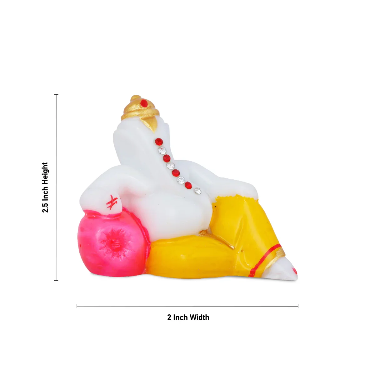 Ganesh Murti - 2.5 x 2 Inches | Vinayagar Statue/ Murble Dust Statue for Pooja - Image 5