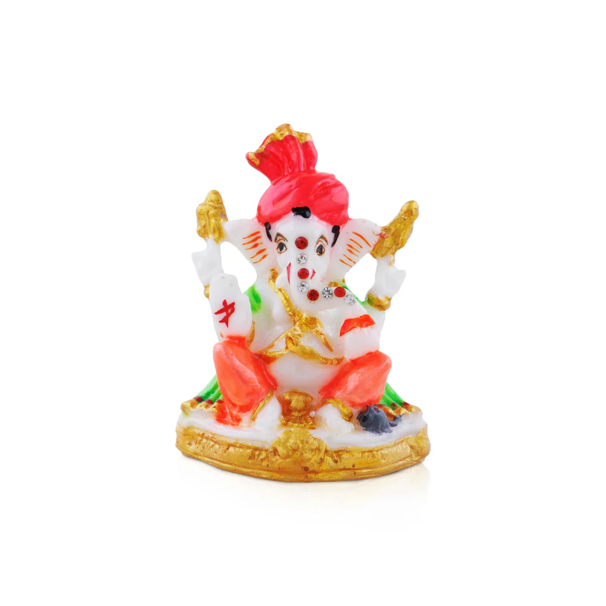 Ganesh Murti - 2.5 x 2 Inches | Vinayagar Statue/ Murble Dust Statue for Pooja - Image 6
