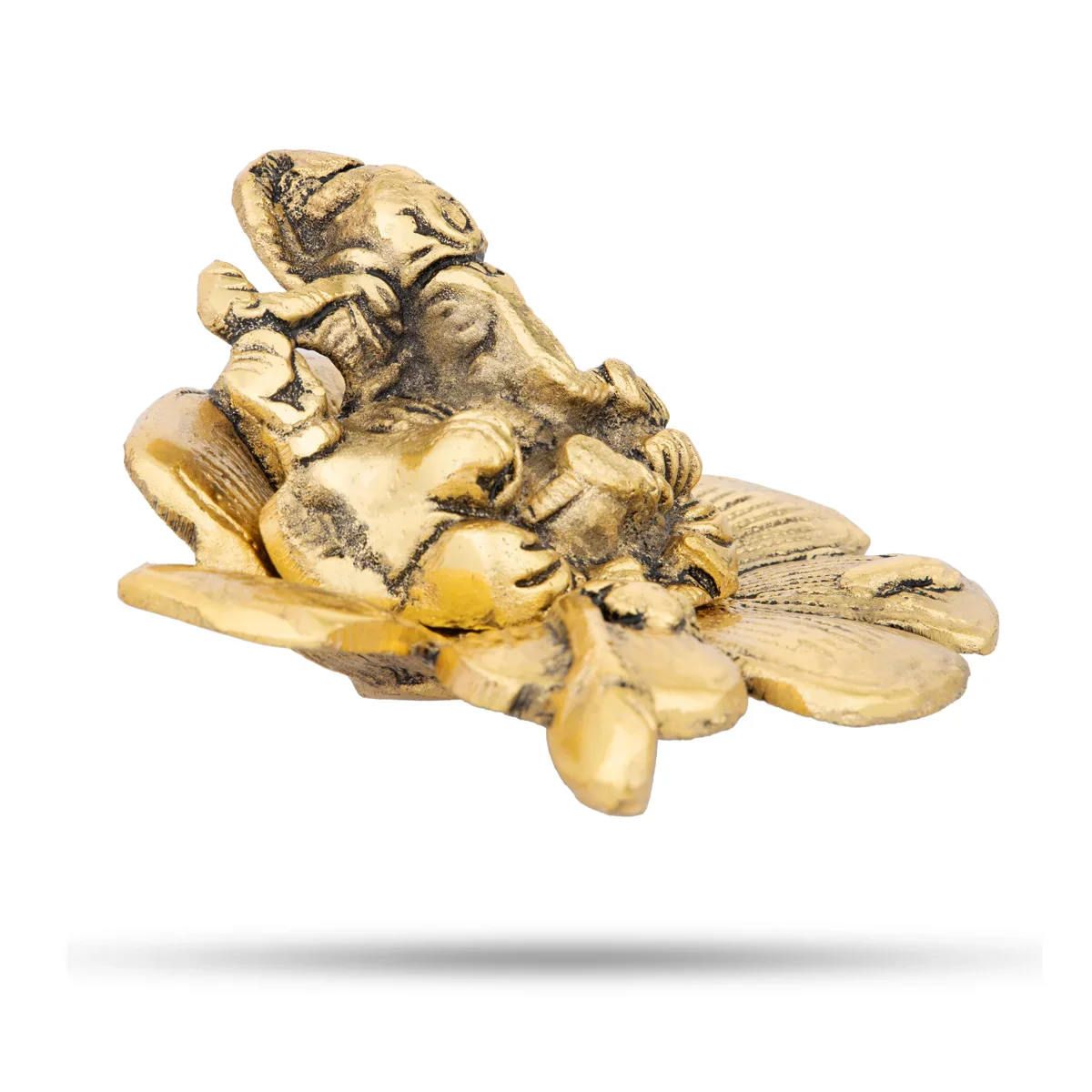 Ganesh Murti - 2.5 x 4.25 Inches | Ganapati Idol/ Aluminium Statue/ Vinayagar Statue for Pooja/ 175 Gms Approx - Image 3