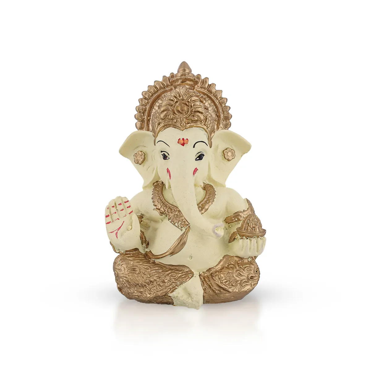 Ganesh Murti - 3.5 X 5 Inches | Marble Dust Ganpati Murti/ Vinayaka Idol For Home Decor And Daily Worship