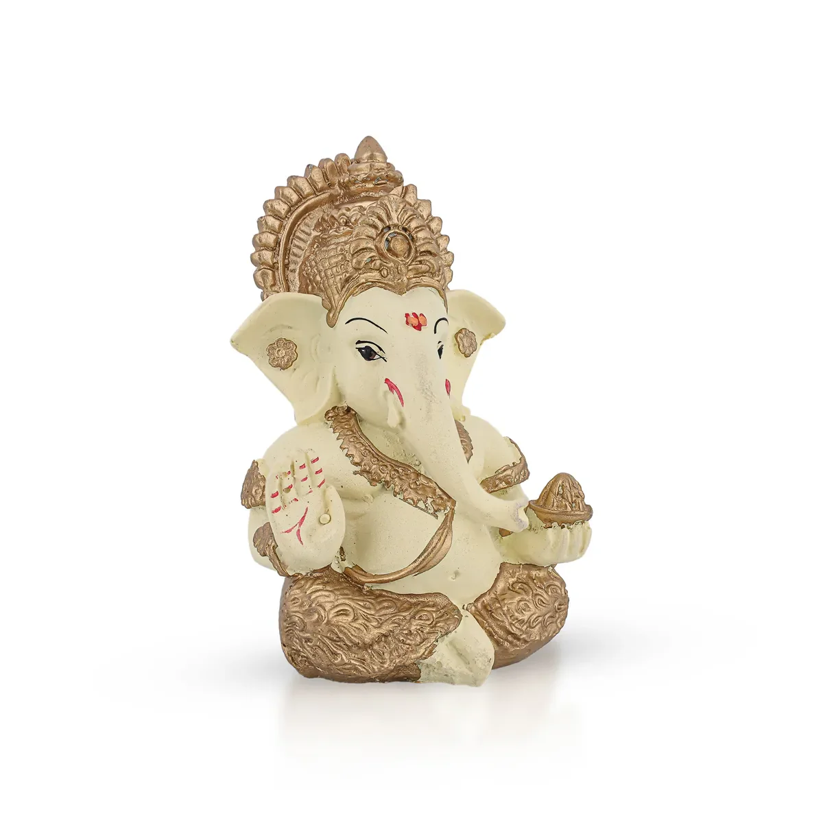 Ganesh Murti - 3.5 X 5 Inches | Marble Dust Ganpati Murti/ Vinayaka Idol For Home Decor And Daily Worship - Image 2