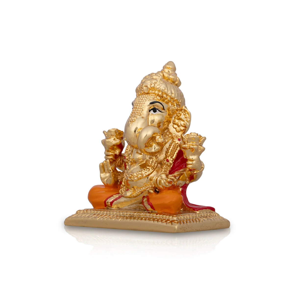 Ganesh Murti - 3 x 2.5 Inches | Ceramic Sculpture/ Ganpati Murti/ Vinayaka Statue for Pooja - Image 3