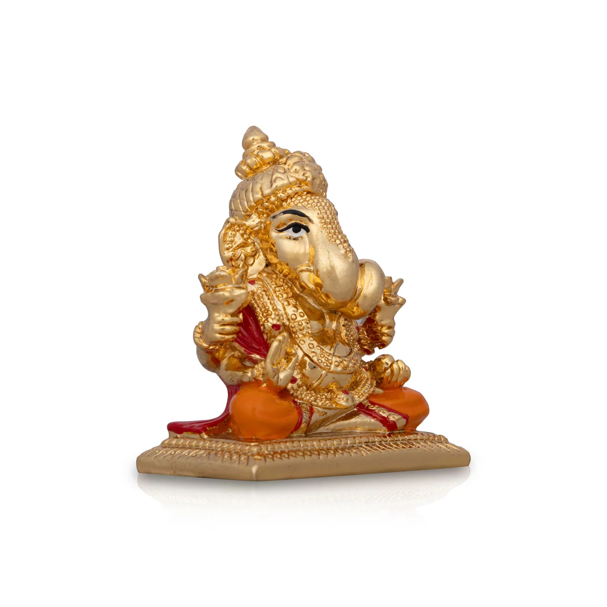 Ganesh Murti - 3 x 2.5 Inches | Ceramic Sculpture/ Ganpati Murti/ Vinayaka Statue for Pooja - Image 4
