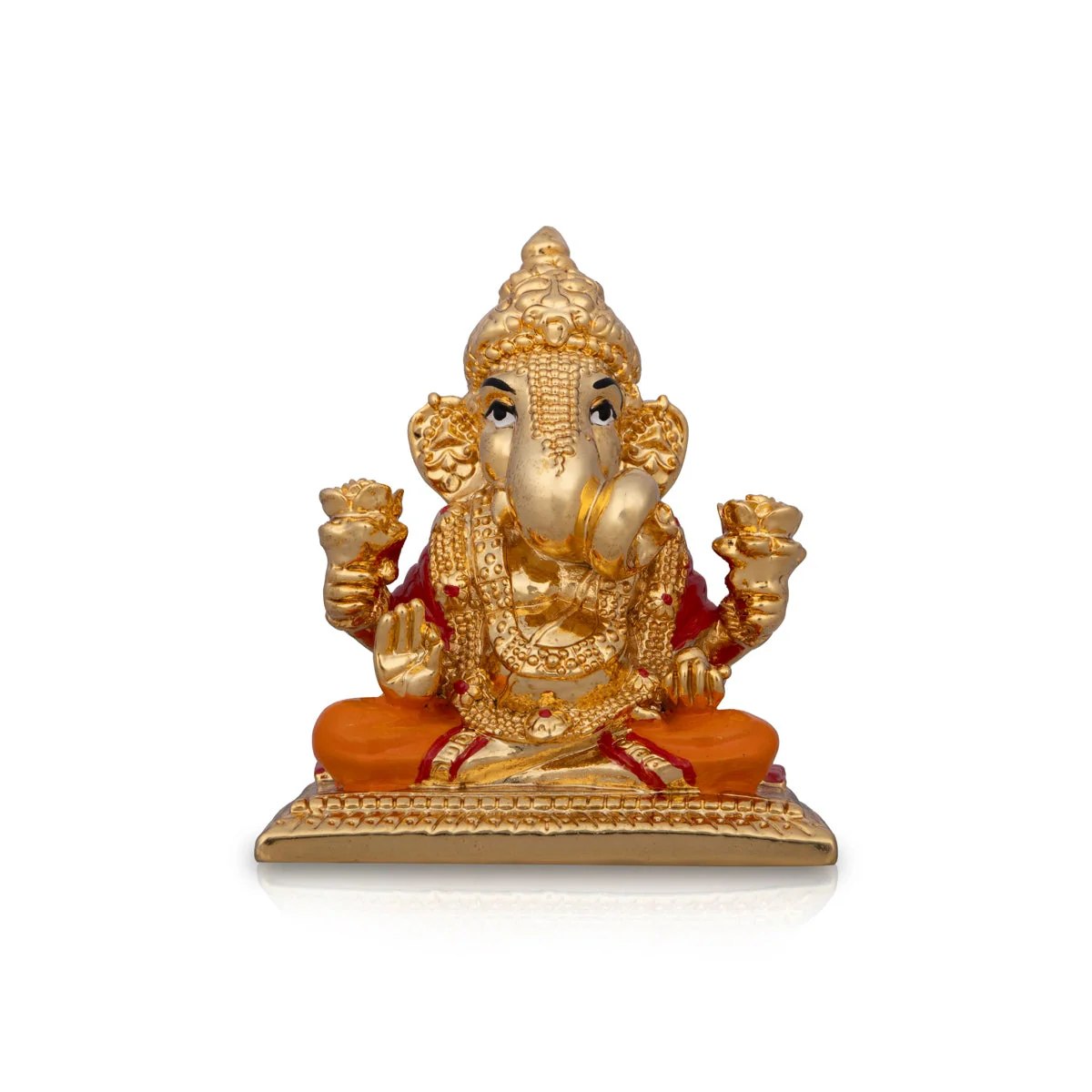 Ganesh Murti - 3 x 2.5 Inches | Ceramic Sculpture/ Ganpati Murti/ Vinayaka Statue for Pooja - Image 5