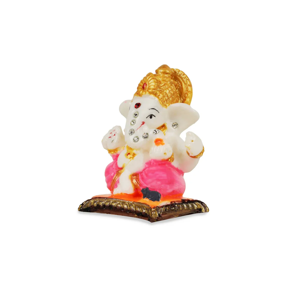 Ganesh Murti - 3 x 2.5 Inches | Marble Dust Idol/ Ganapati Murti/ Vinayagar Statue for Pooja - Image 3