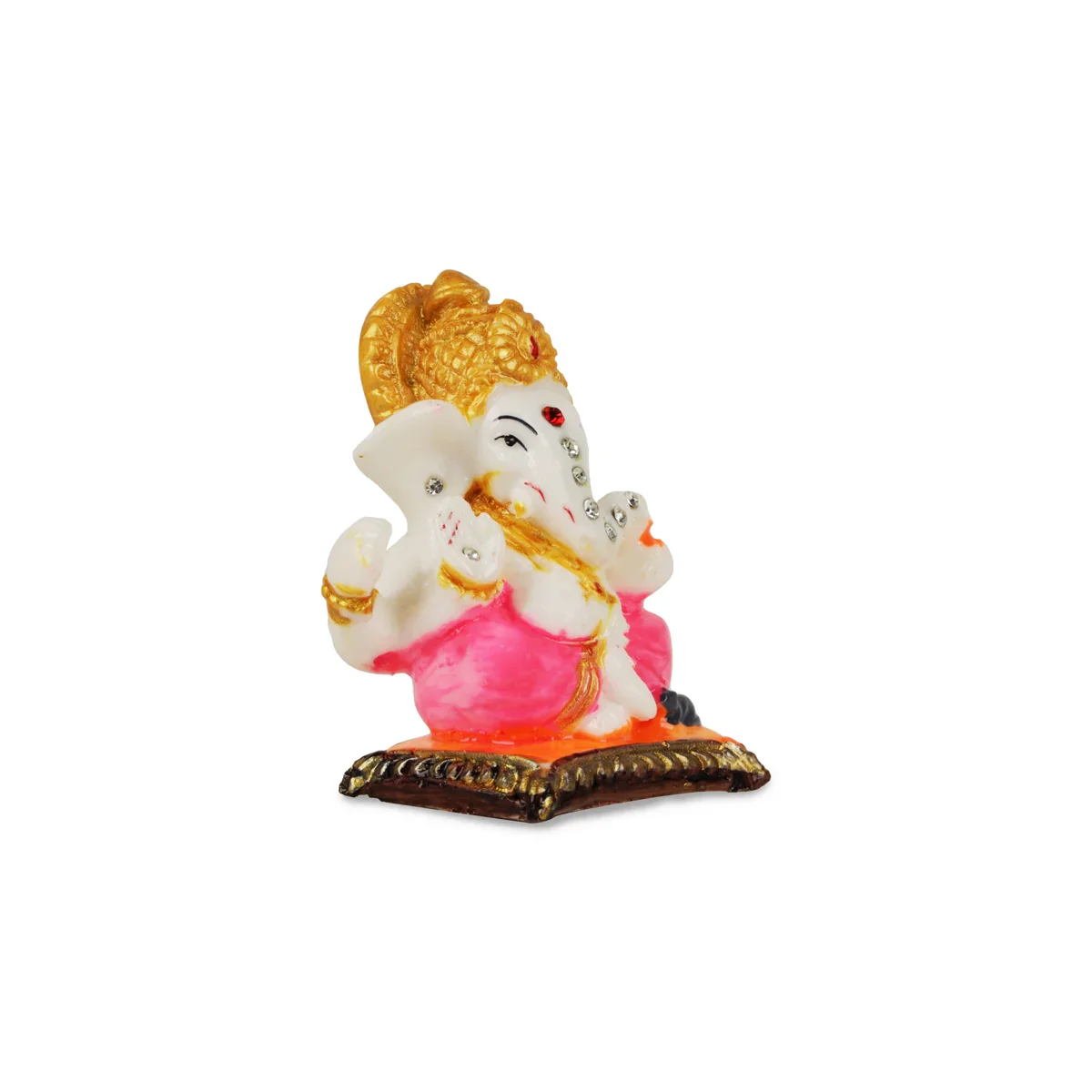 Ganesh Murti - 3 x 2.5 Inches | Marble Dust Idol/ Ganapati Murti/ Vinayagar Statue for Pooja - Image 4