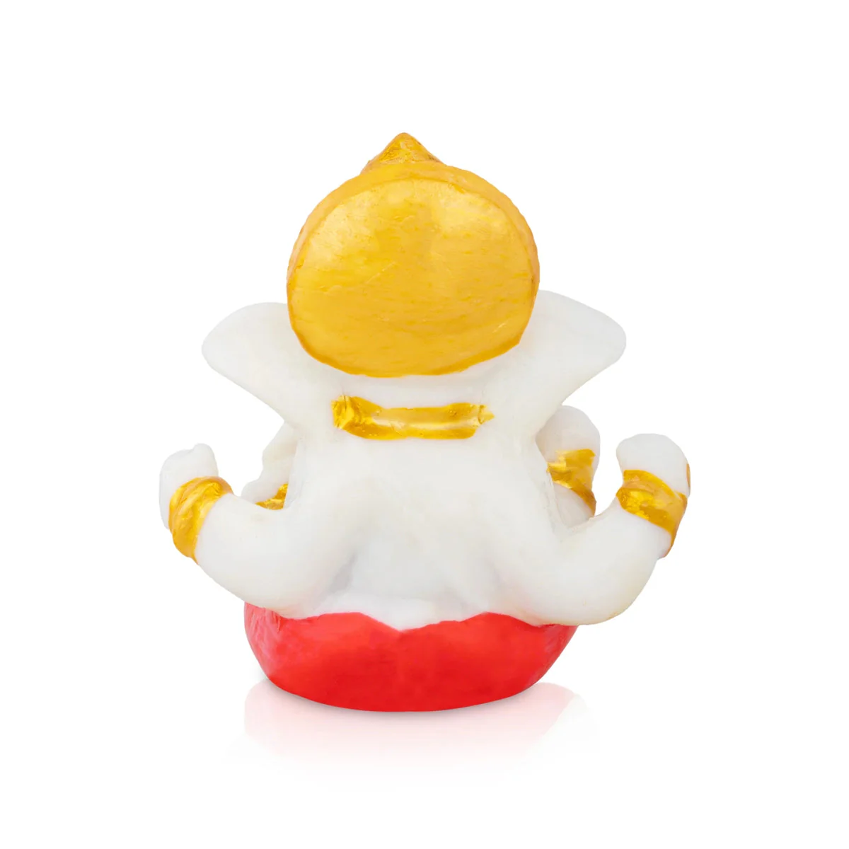 Ganesh Murti - 3 x 2.5 Inches | Sitting Ganpati Murti/ Resin Statue for Pooja - Image 5