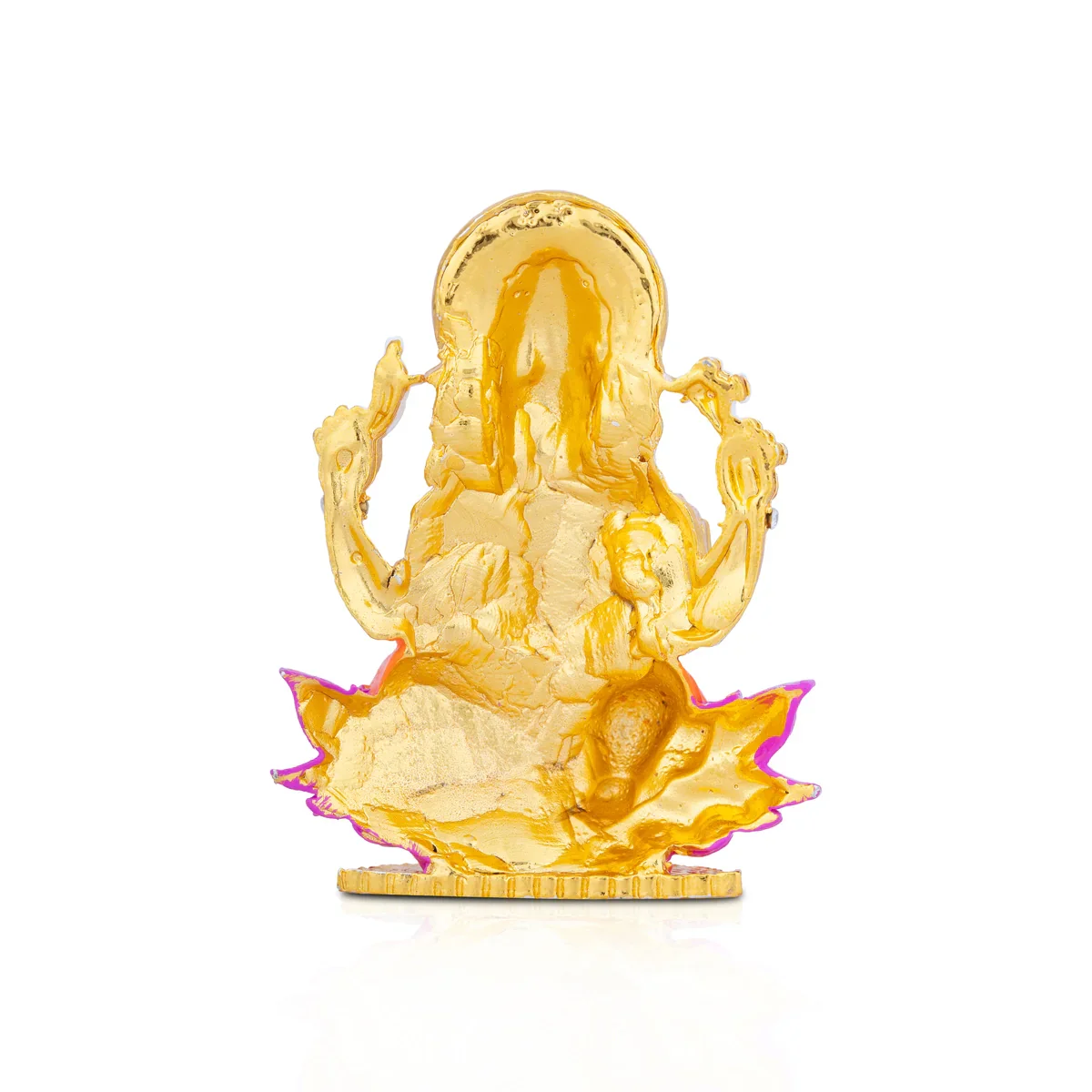 Ganesh Murti - 3 x 2 Inches | Stone Vinayaka Idol/ Gold Polish Ganpati Murti for Pooja - Image 4