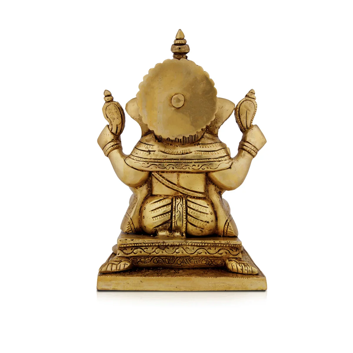 Ganesh Murti - 8.5 x 6 Inches | Antique Brass Statue/ Ganpati Murti for Pooja/ 3.500 Kgs Approx - Image 4
