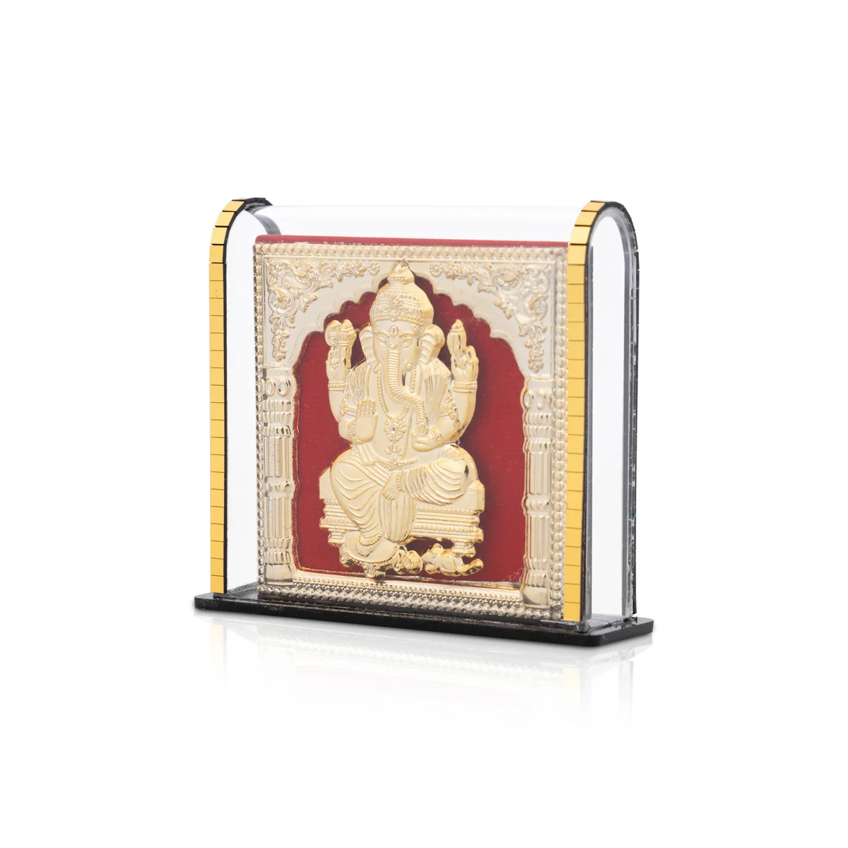 Ganesh Murti Acrylic Photo Frame Stand - 2.75 x 3 Inches | Acrylic Picture Frame/ Acrylic Photo Stand for Car - Image 3