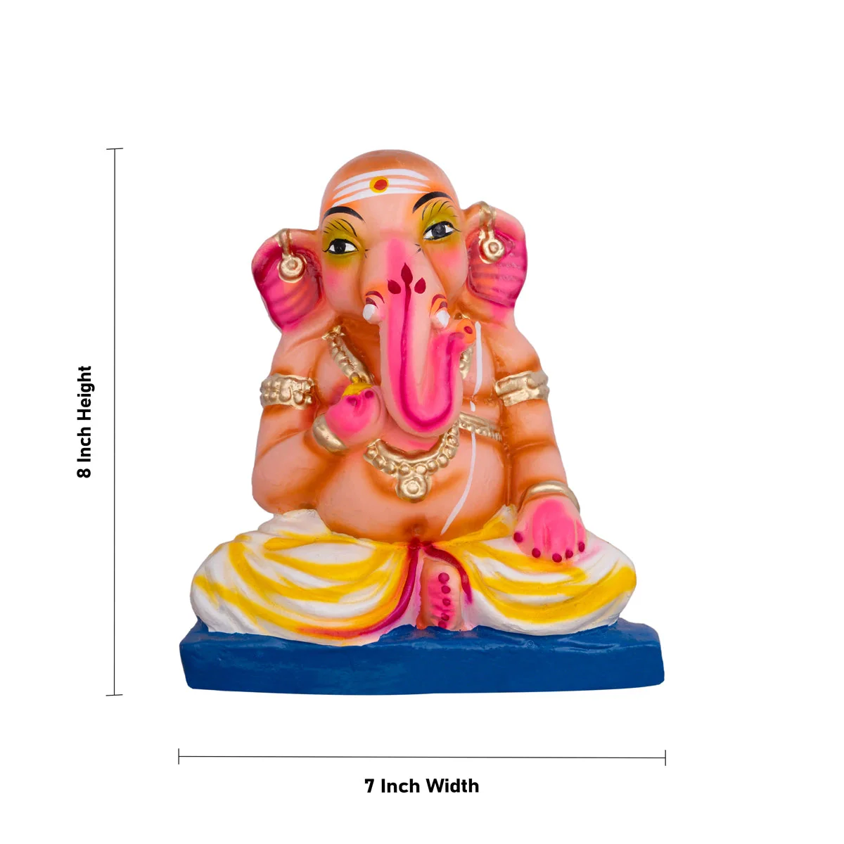 Ganesh Murti Bhojanam Clay Golu Bommai Set - 8 X 7 Inches | Navaratri Gombe/ Giri Golu Doll/ Navratri Decor - Image 6