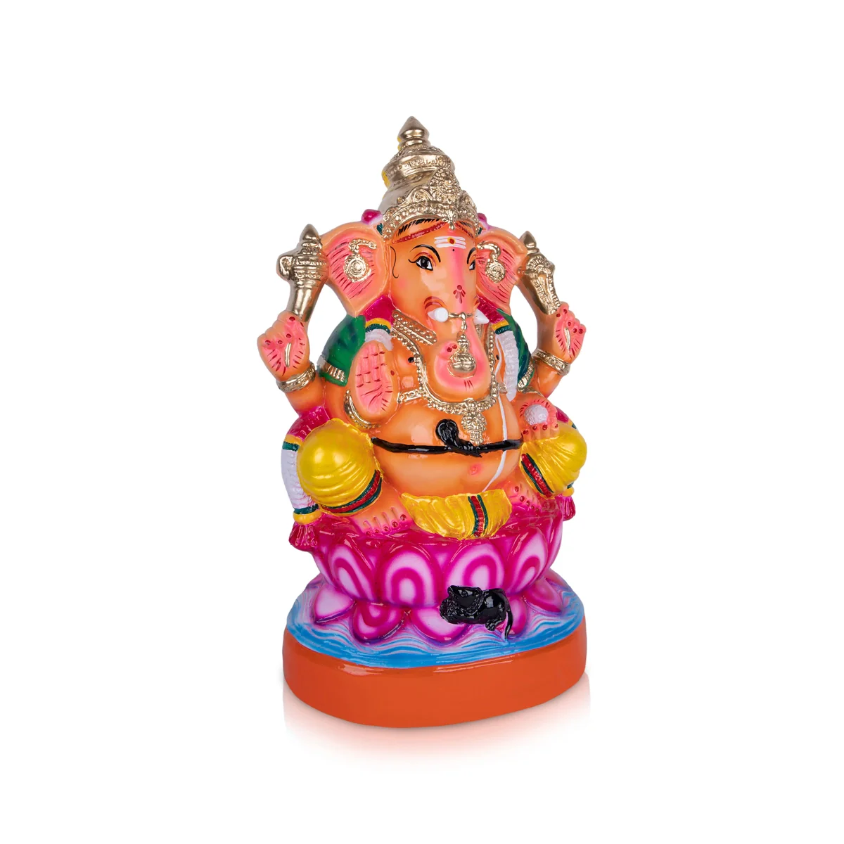 Ganesh Murti Paper Mache Golu Bommai - 21 X 14 Inches | Giri Golu Doll/ Navaratri Gombe/ Navratri Decor - Image 3