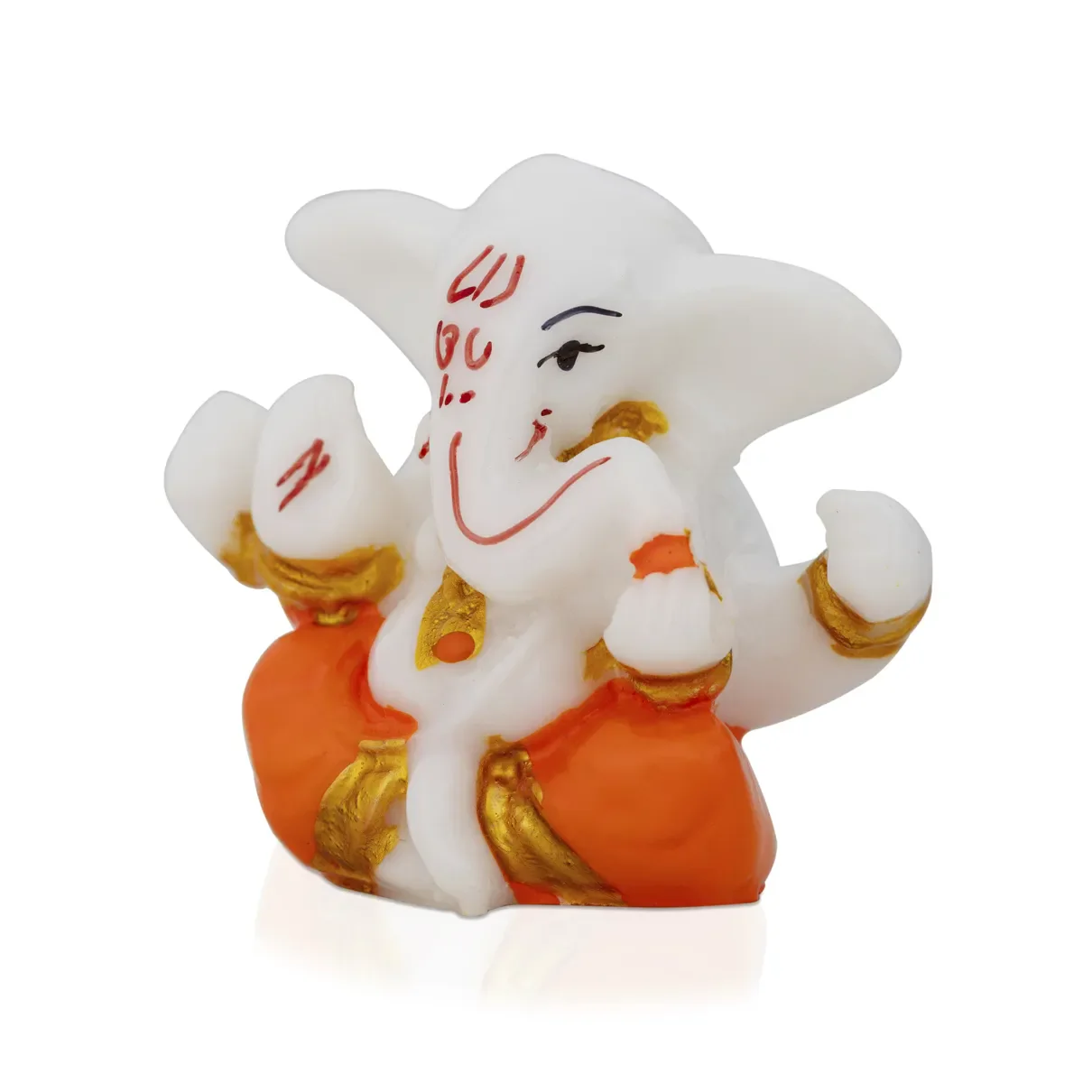 Ganesh Murti Sitting - 2 X 2.25 Inches | Mini Ganpati Idol/ Ganesha Statue For Home & Car Dashboard - Image 11