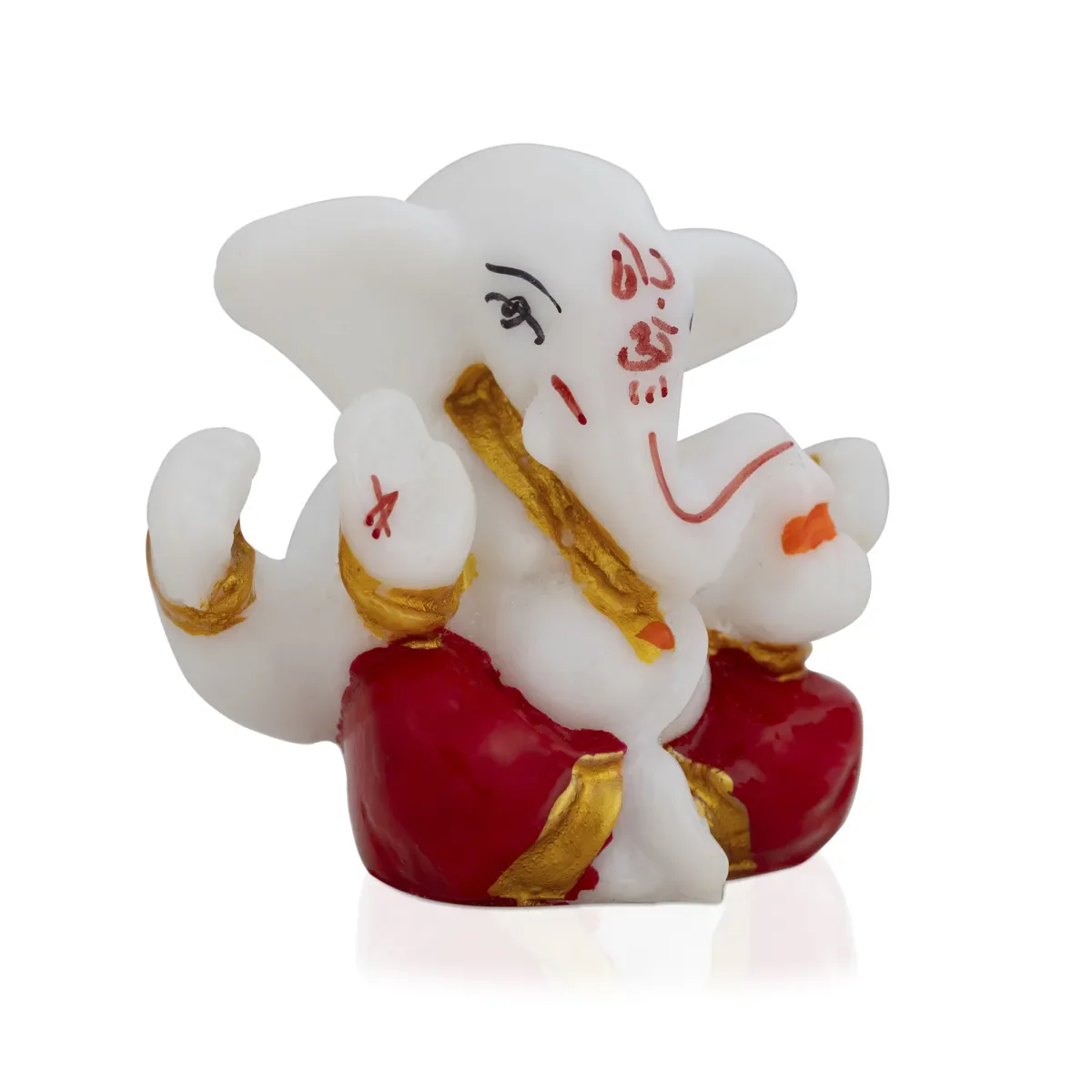 Ganesh Murti Sitting - 2 X 2.25 Inches | Mini Ganpati Idol/ Ganesha Statue For Home & Car Dashboard - Image 2