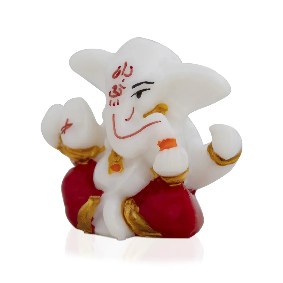 Ganesh Murti Sitting - 2 X 2.25 Inches | Mini Ganpati Idol/ Ganesha Statue For Home & Car Dashboard - Image 3