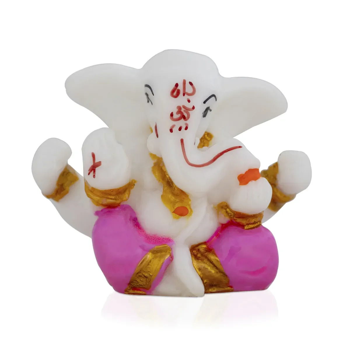 Ganesh Murti Sitting - 2 X 2.25 Inches | Mini Ganpati Idol/ Ganesha Statue For Home & Car Dashboard - Image 5