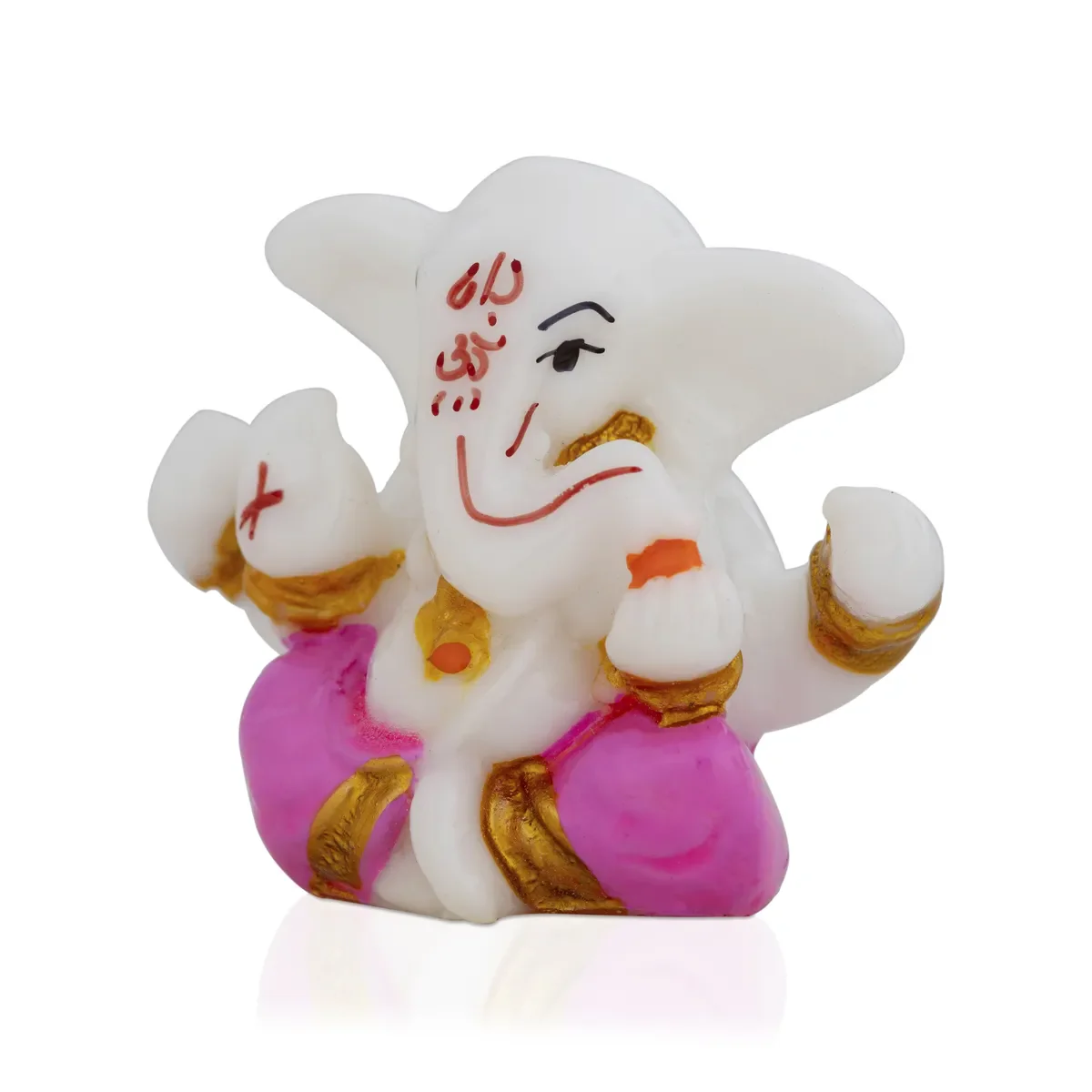 Ganesh Murti Sitting - 2 X 2.25 Inches | Mini Ganpati Idol/ Ganesha Statue For Home & Car Dashboard - Image 6