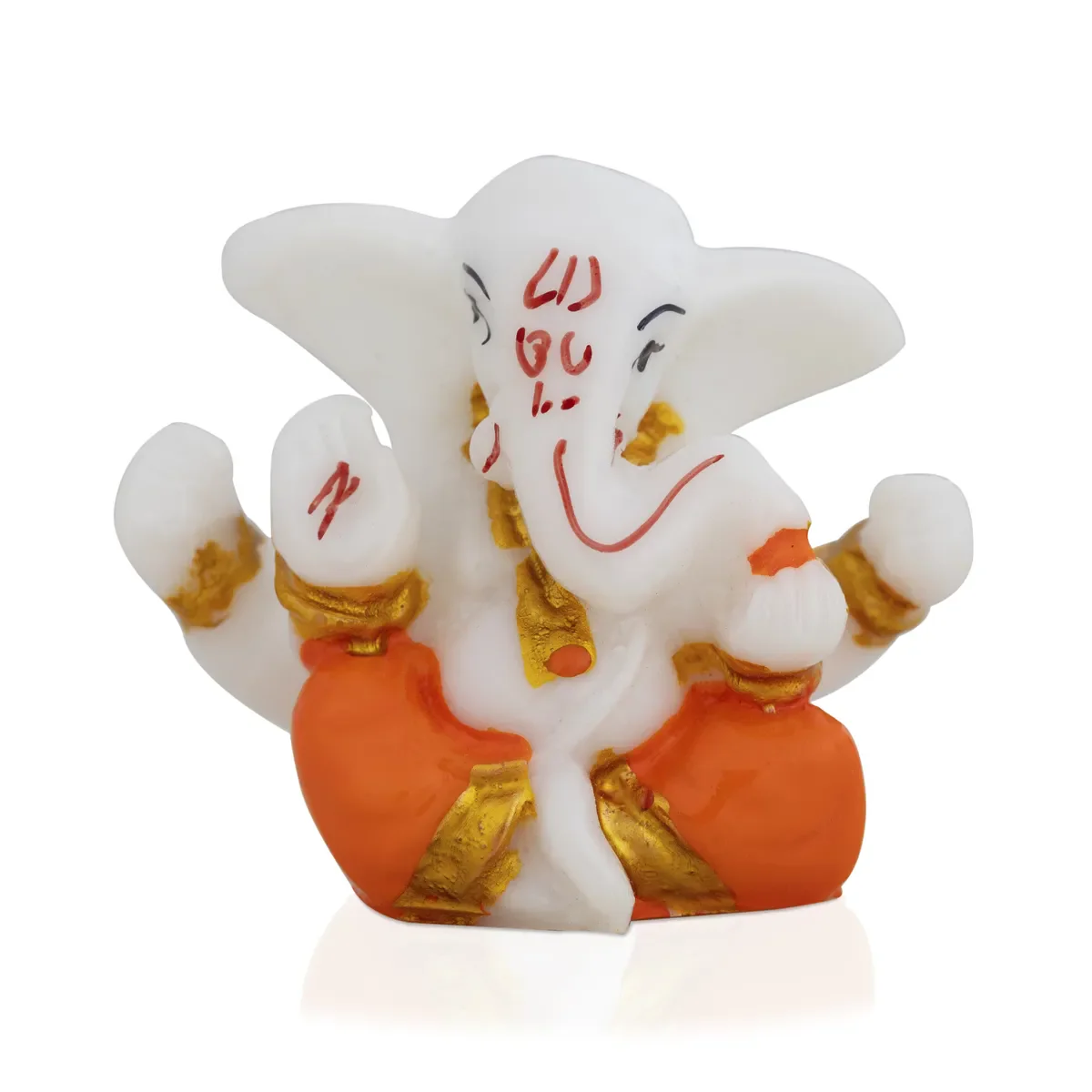 Ganesh Murti Sitting - 2 X 2.25 Inches | Mini Ganpati Idol/ Ganesha Statue For Home & Car Dashboard - Image 9