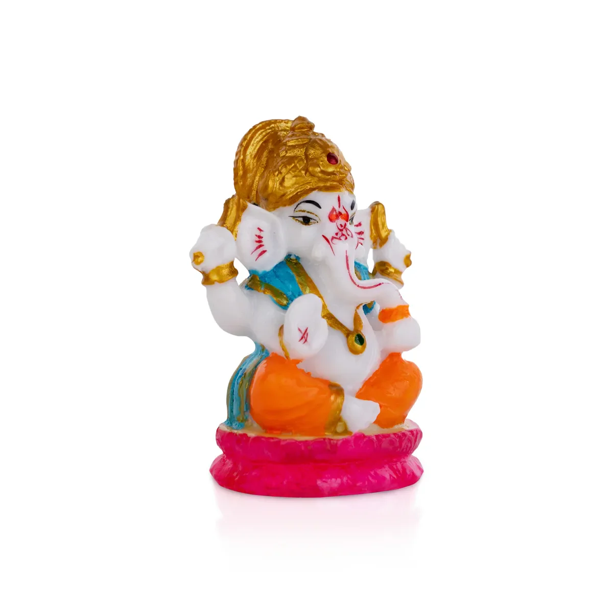 Ganesh Murti Sitting - 3 X 3 Inches | Mini Ganpati Idol/ Ganesha Statue For Home Decor - Image 15