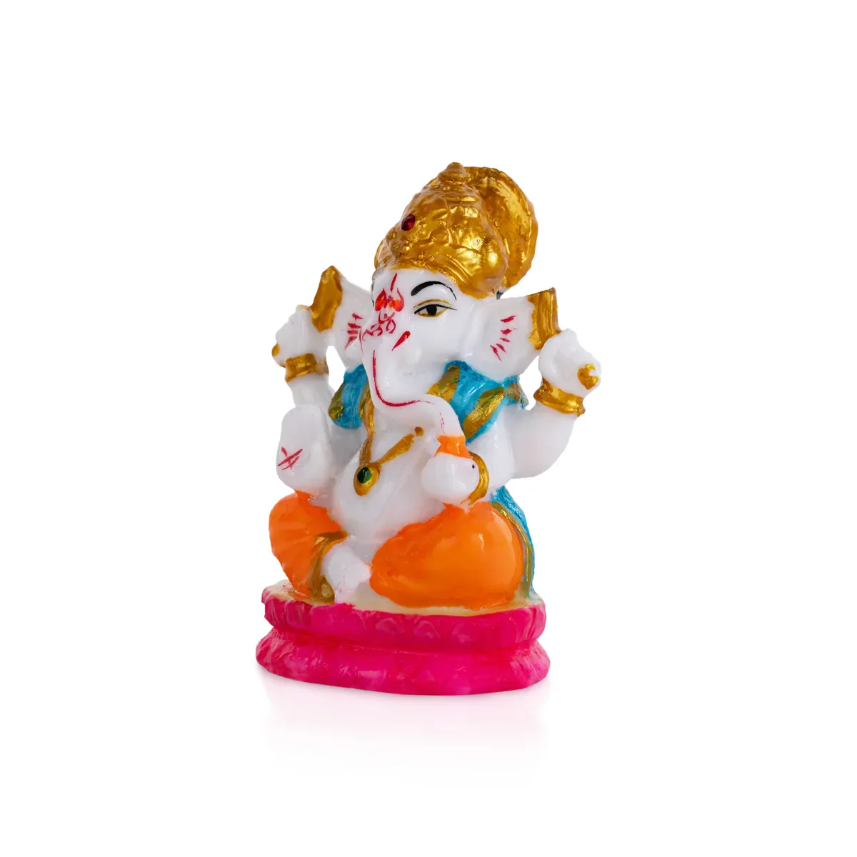 Ganesh Murti Sitting - 3 X 3 Inches | Mini Ganpati Idol/ Ganesha Statue For Home Decor - Image 16