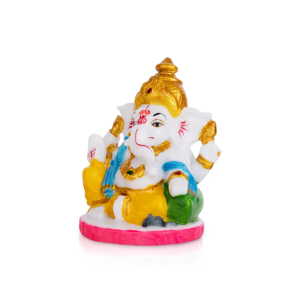 Ganesh Murti Sitting - 3 X 3 Inches | Mini Ganpati Idol/ Ganesha Statue For Home Decor - Image 17