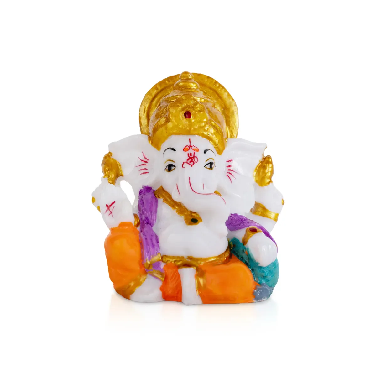 Ganesh Murti Sitting - 3 X 3 Inches | Mini Ganpati Idol/ Ganesha Statue For Home Decor - Image 18