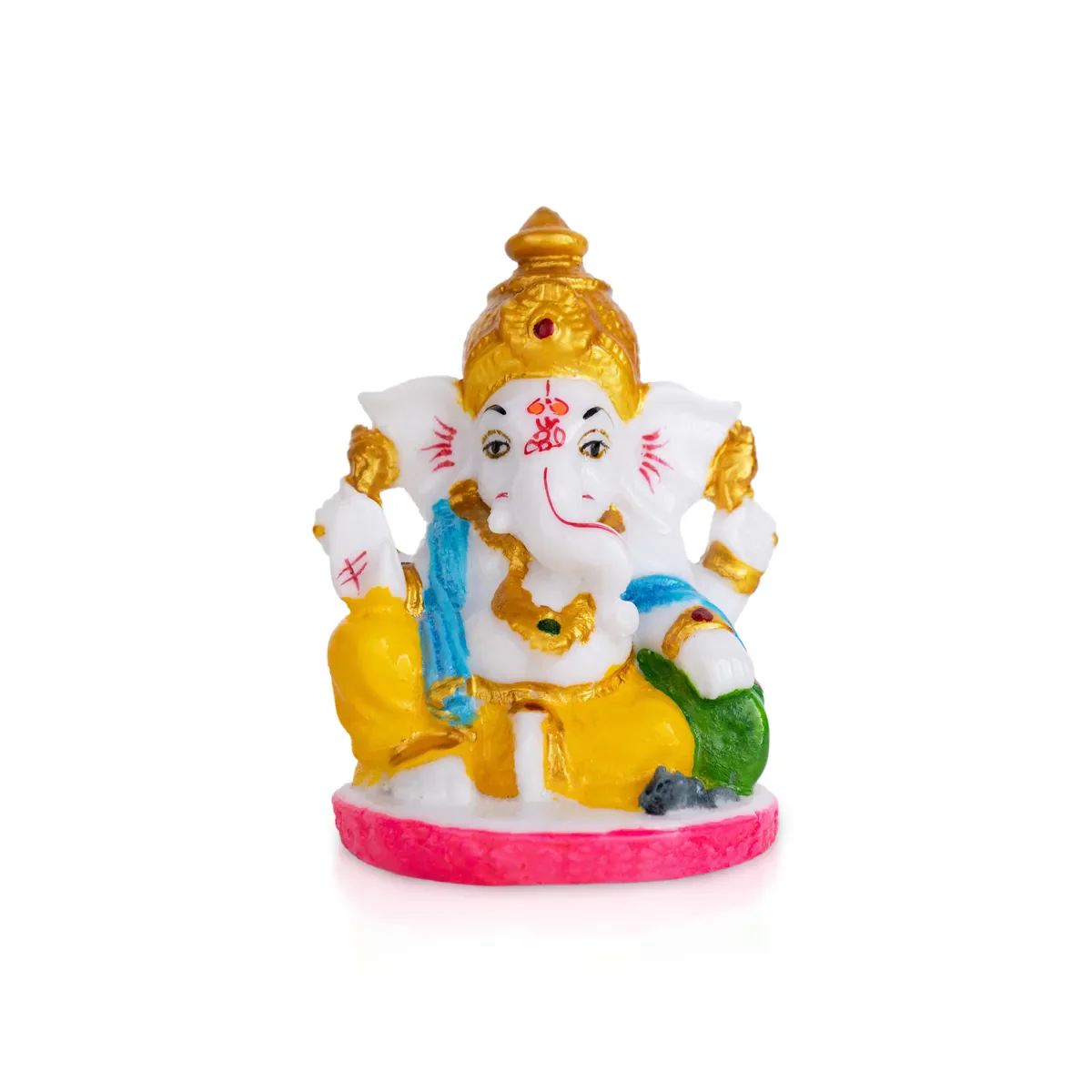 Ganesh Murti Sitting - 3 X 3 Inches | Mini Ganpati Idol/ Ganesha Statue For Home Decor - Image 2